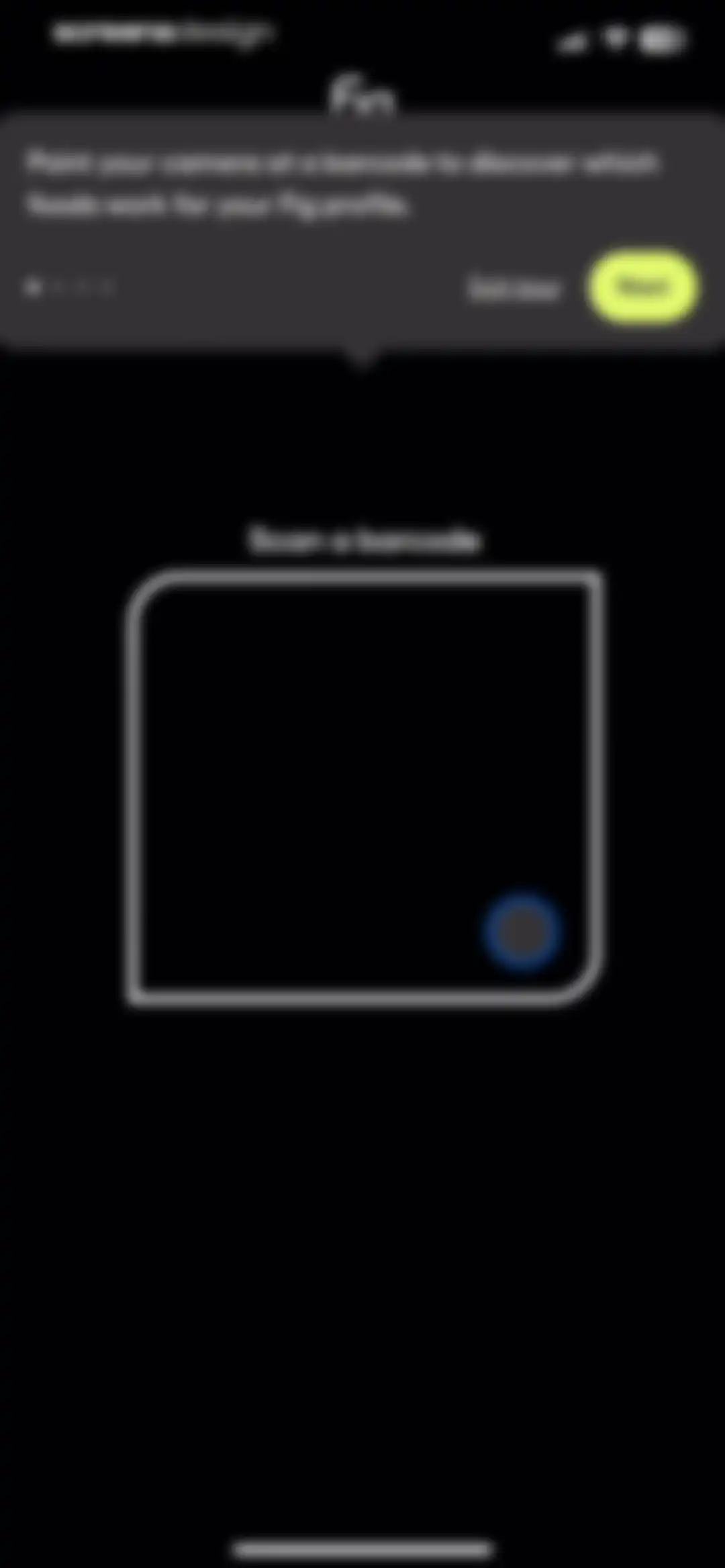 Fig: Food Scanner & Guide screen 15