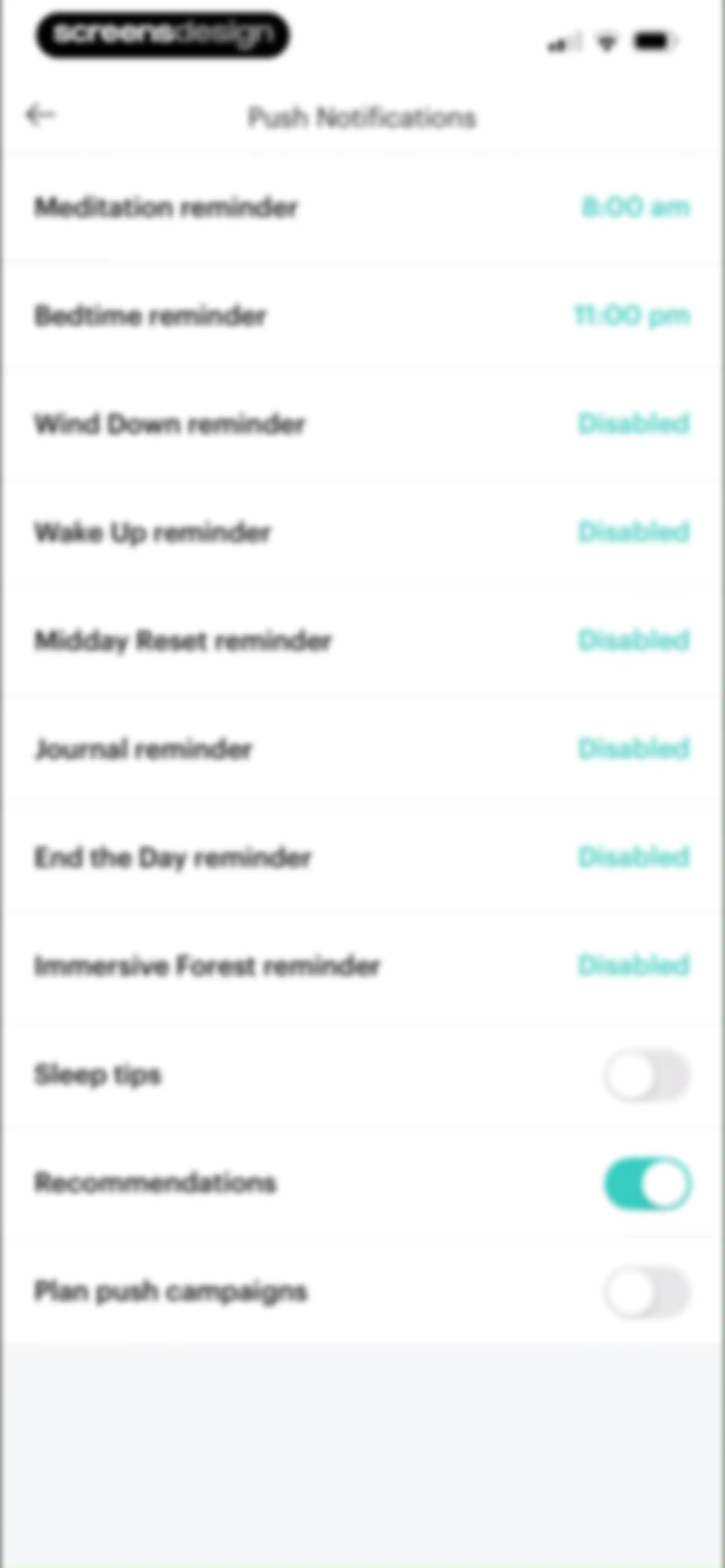 Balance: Meditation & Sleep screen 110