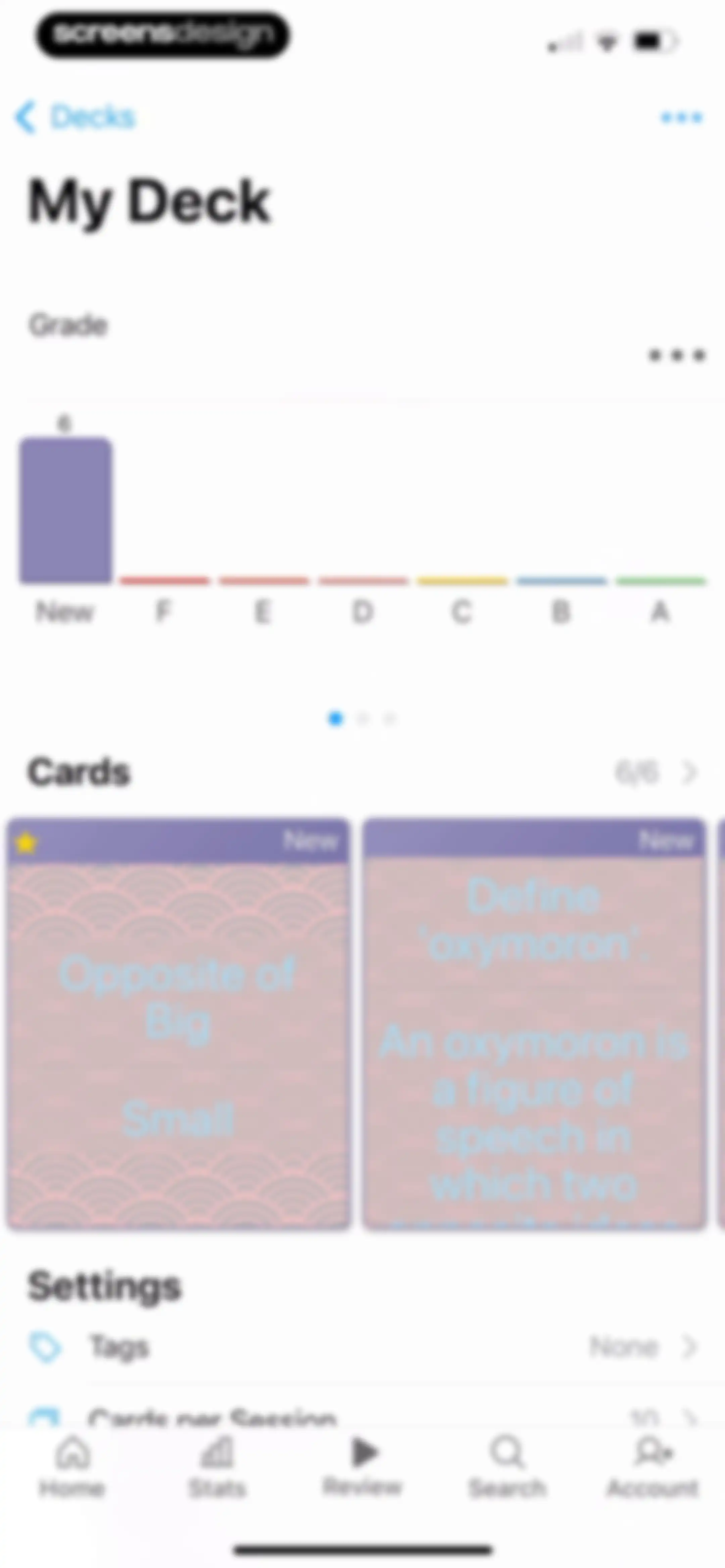 AlgoApp - Flashcards screen 58