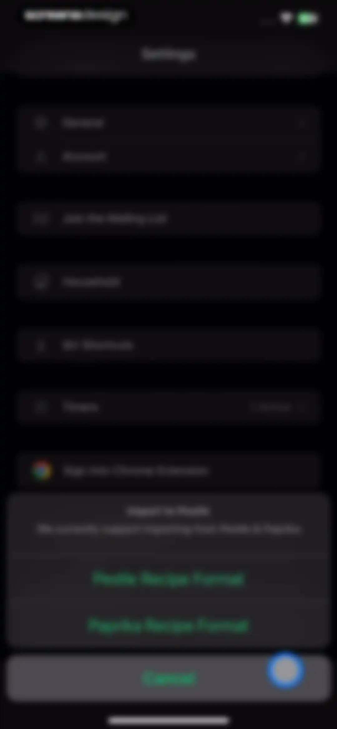 Pestle: Recipe Manager screen 59
