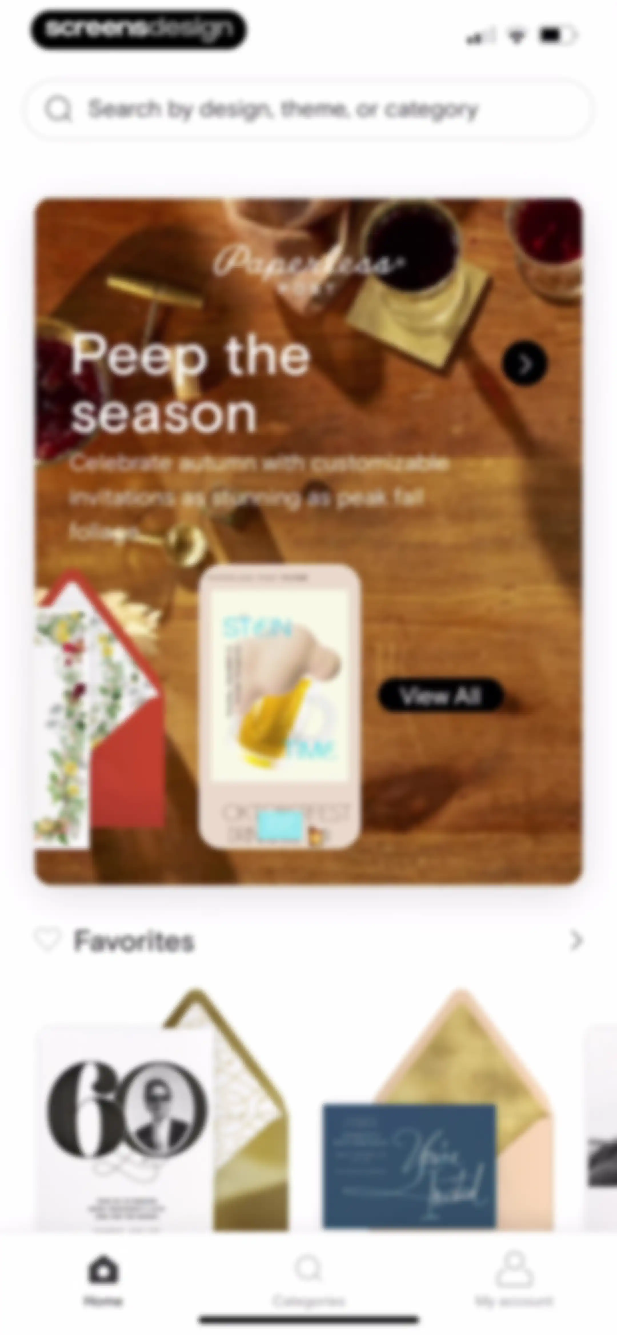 Paperless Post: Invitations screen 90