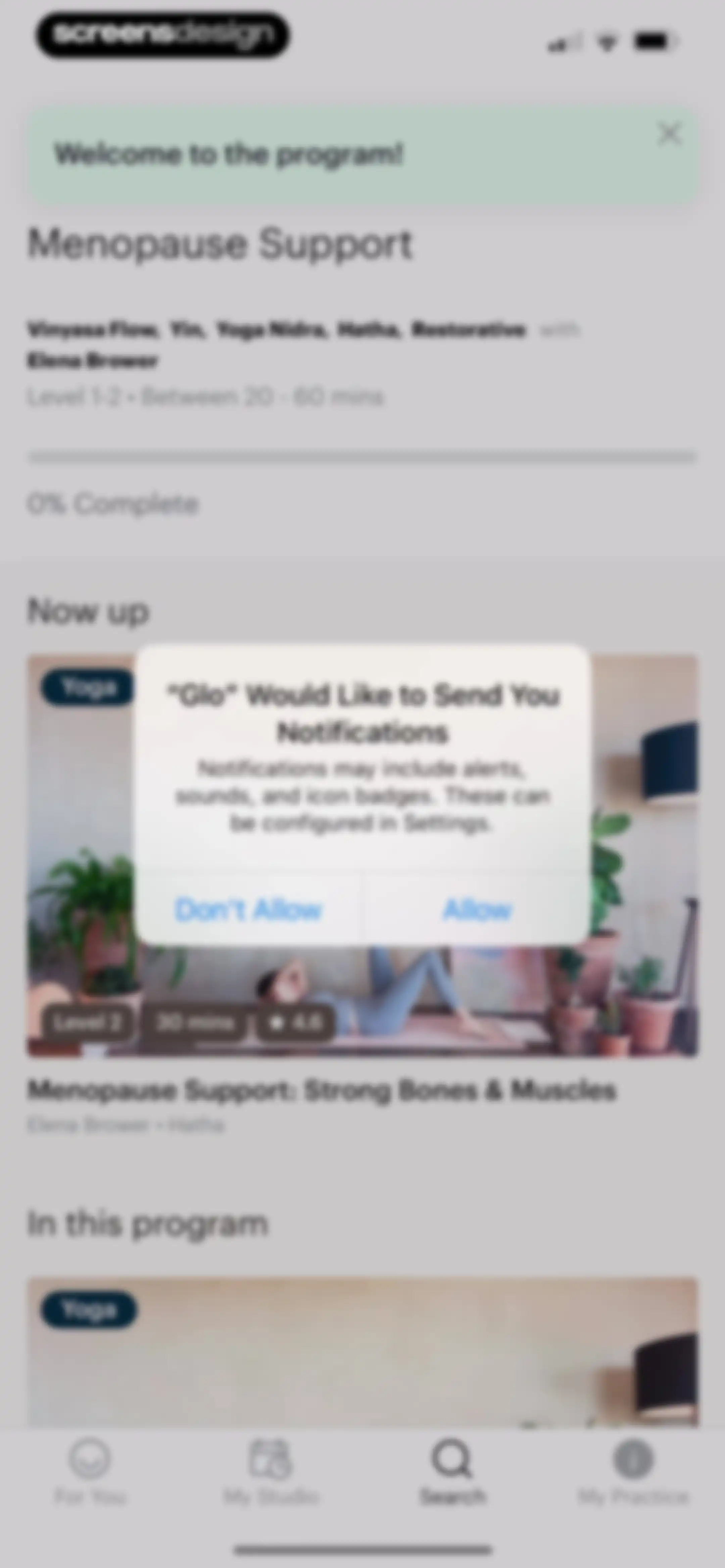 Glo | Yoga and Meditation App screen 36