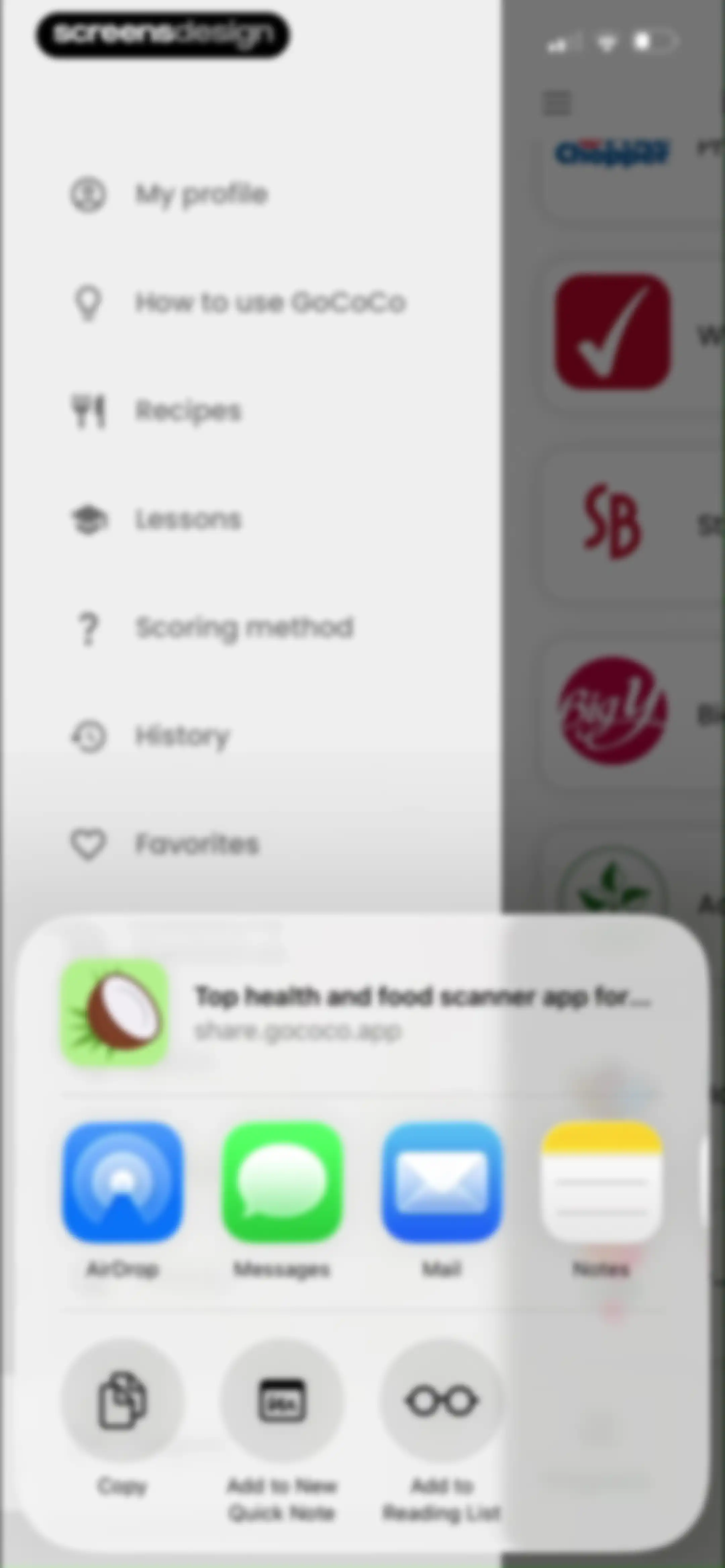 Diabetes food tracker - Gococo screen 161