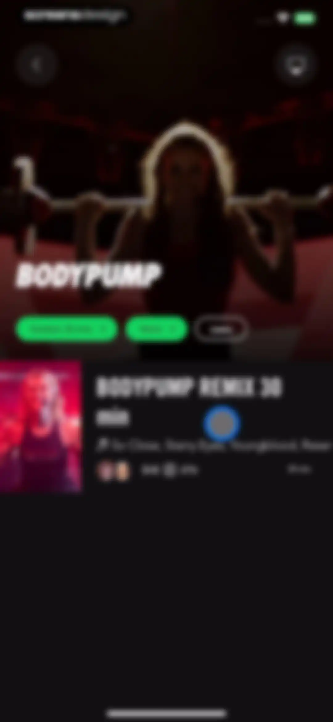 LES MILLS+: home workout app screen 28