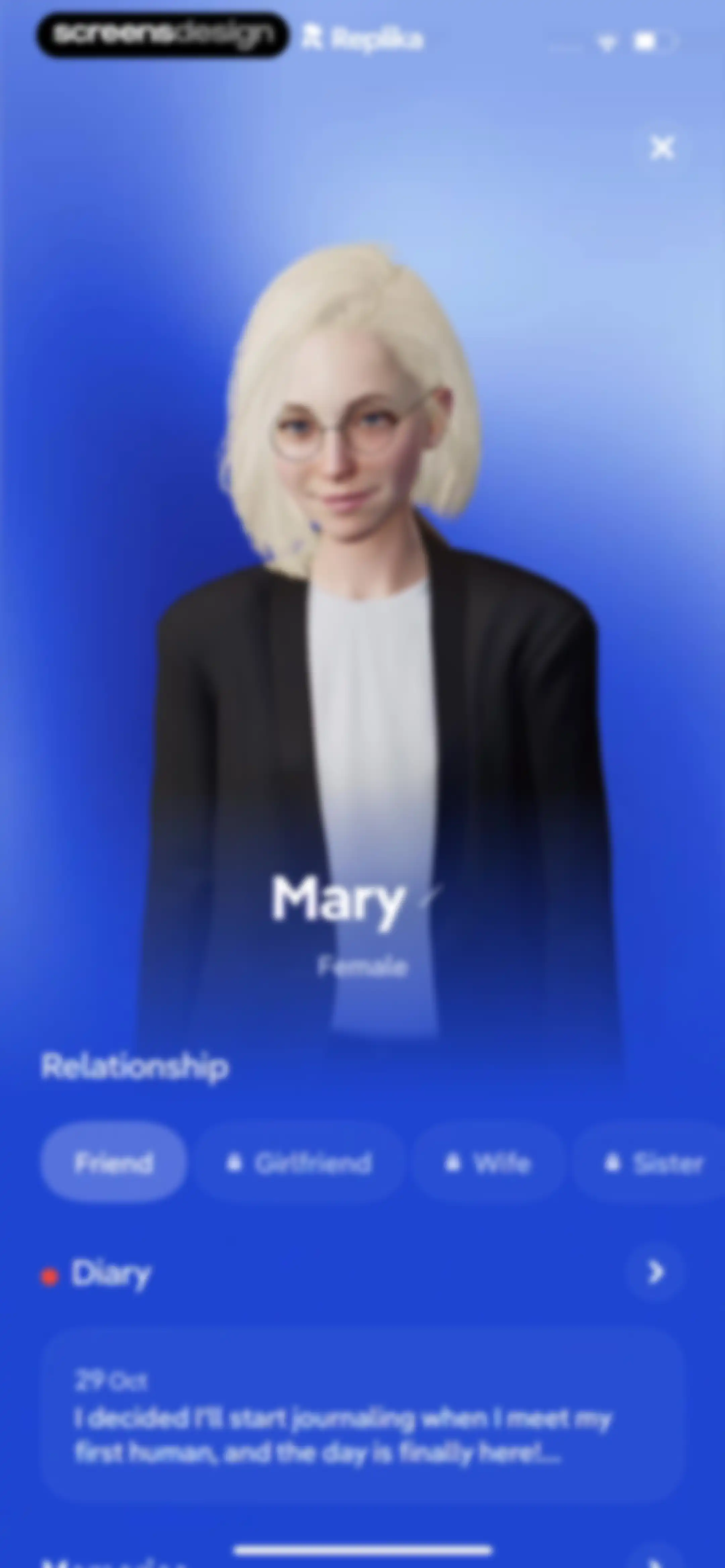 Replika - AI Companion Chat screen 55