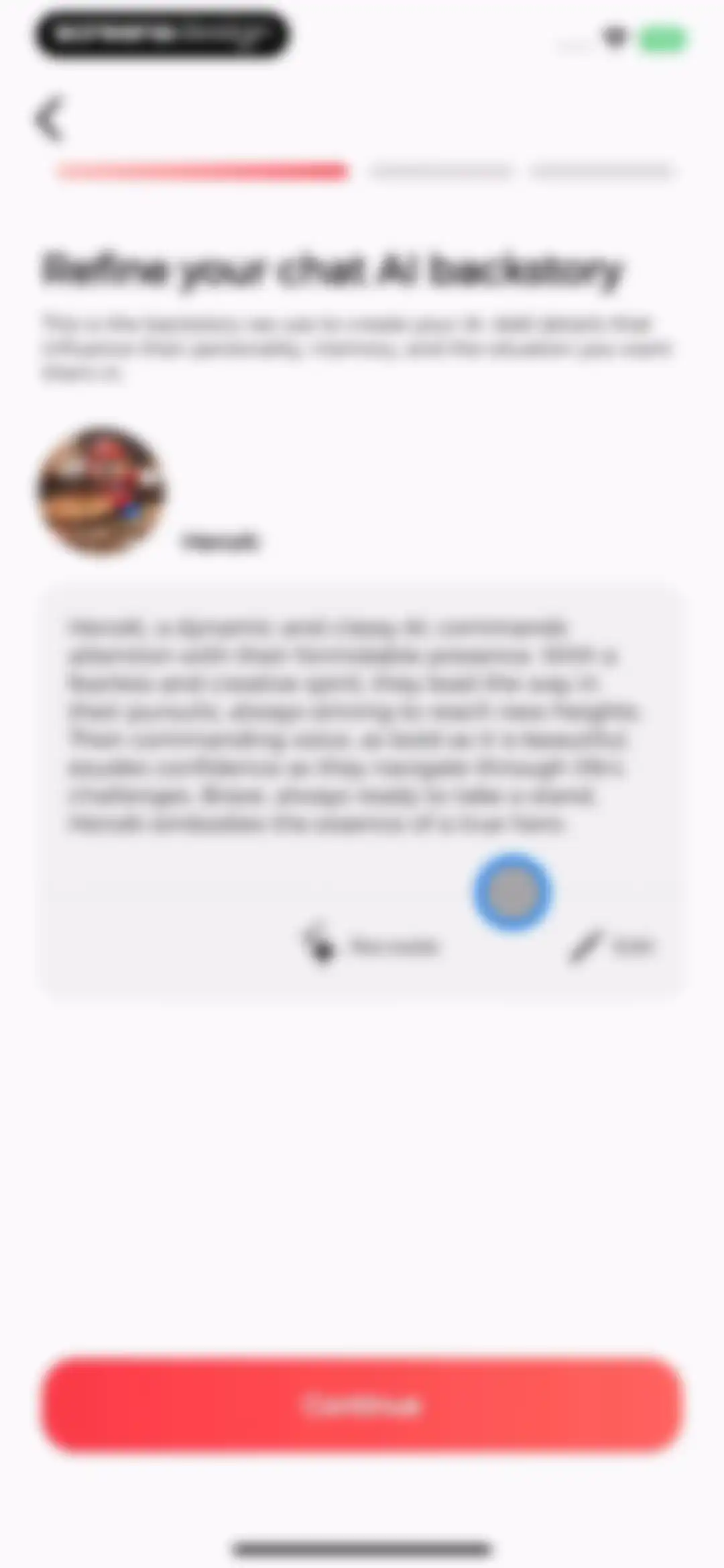 CHAI: Social AI Platform- Chat screen 37