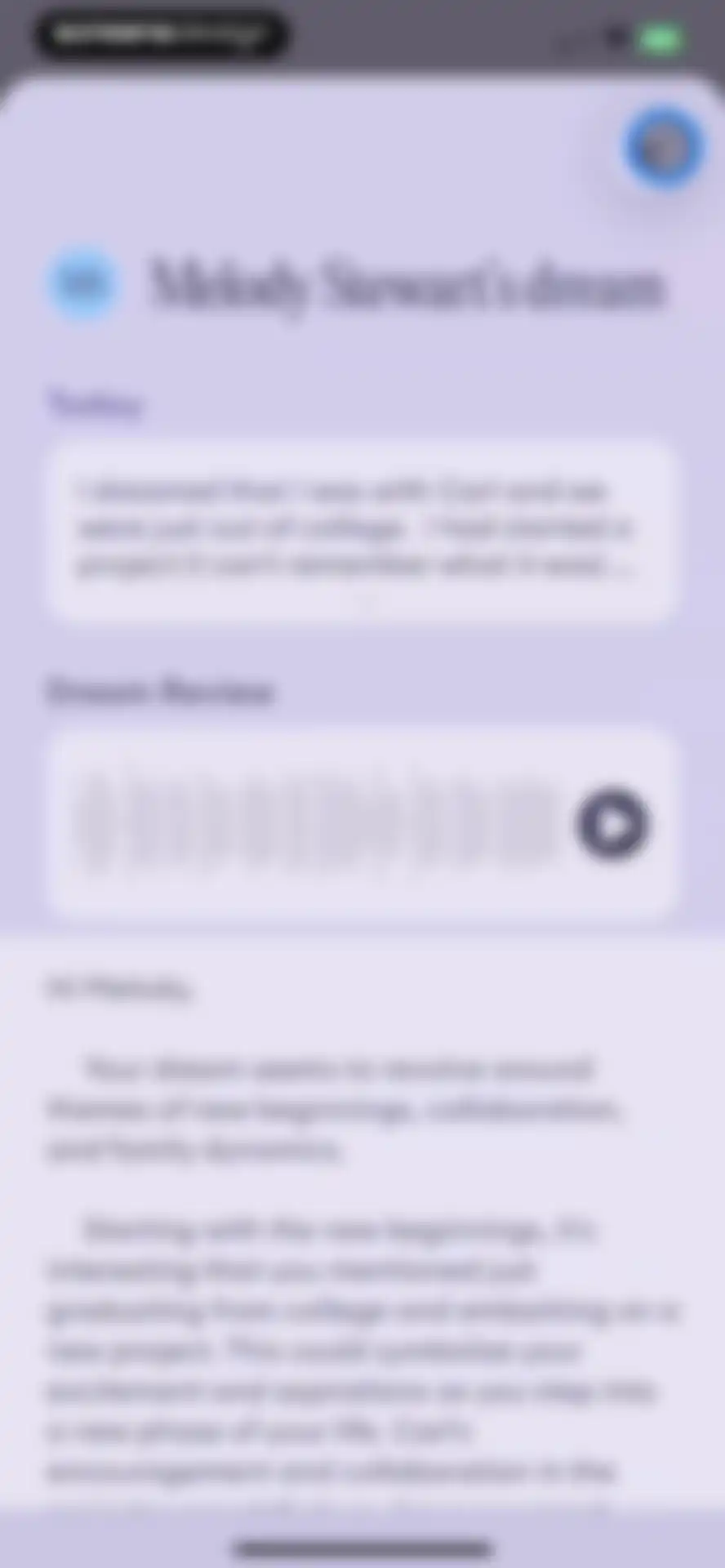 DreamApp: Dream Interpretation screen 73
