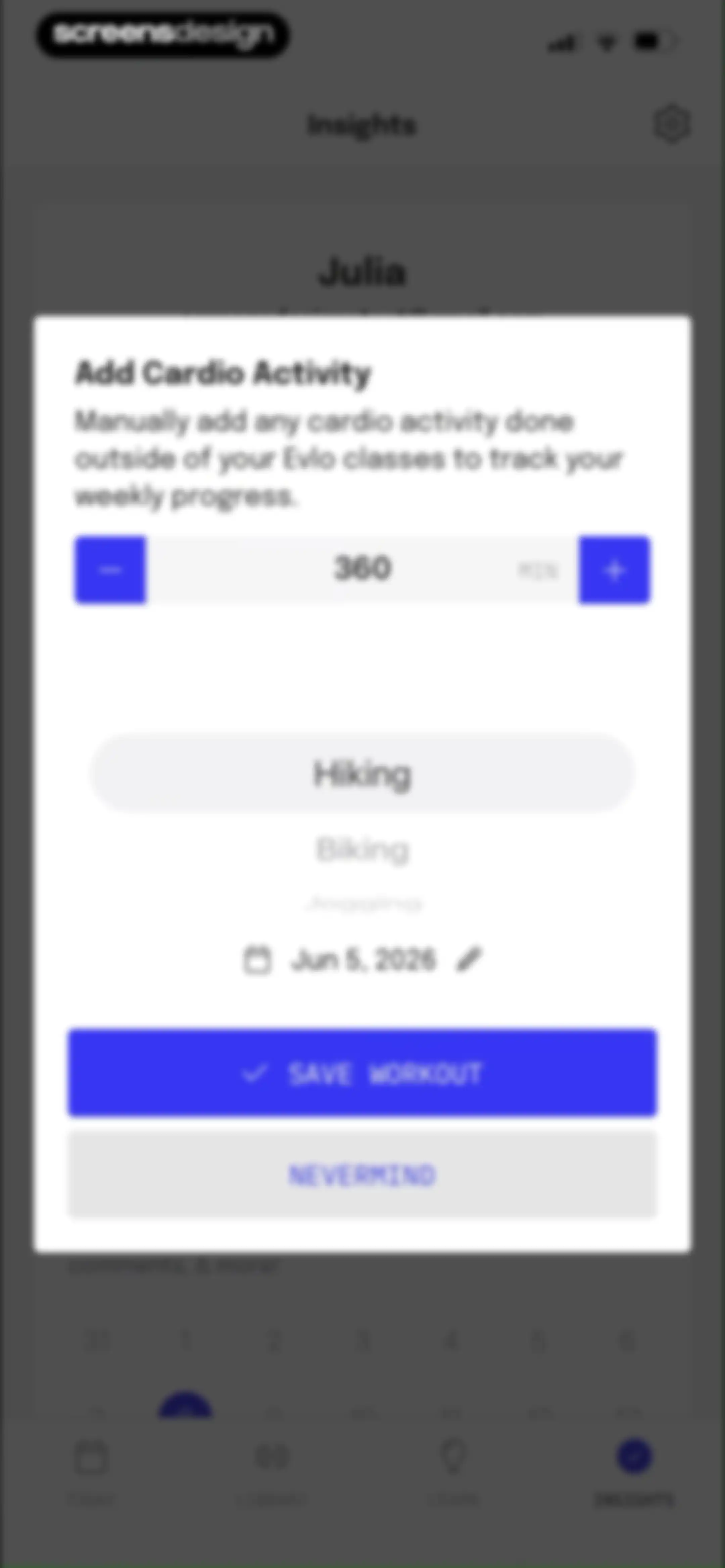 Evlo Fitness screen 81