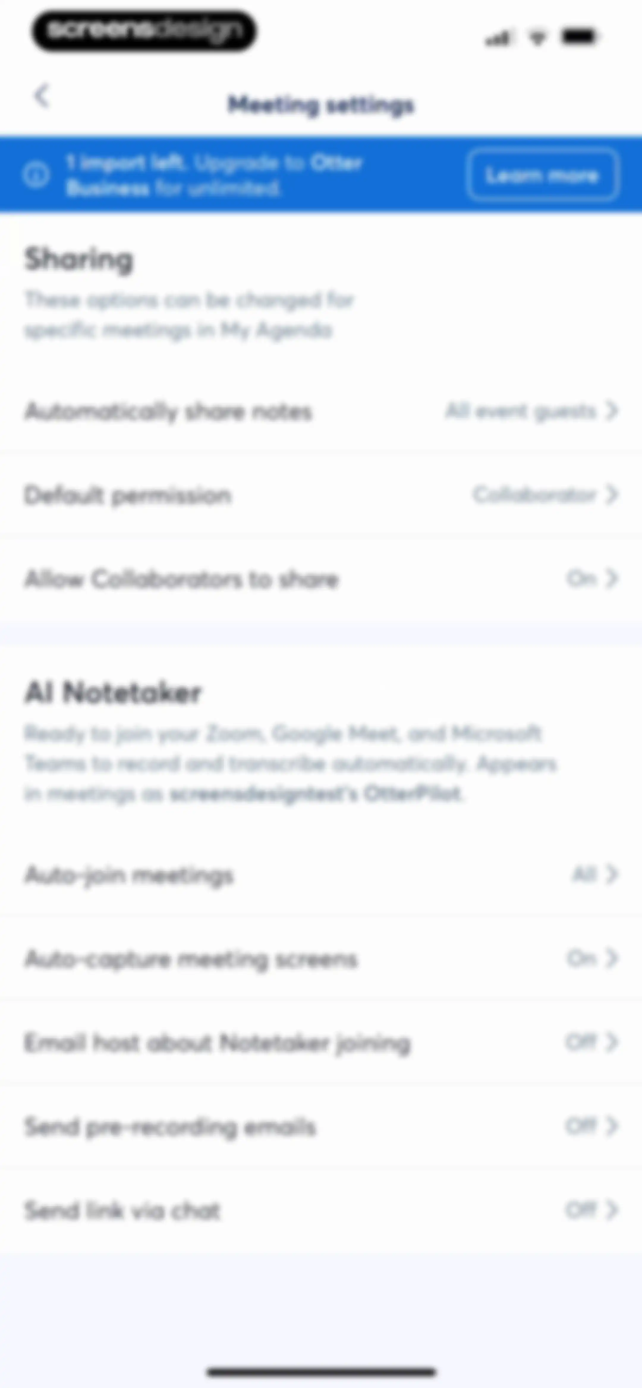Otter Transcribe Voice Notes screen 131