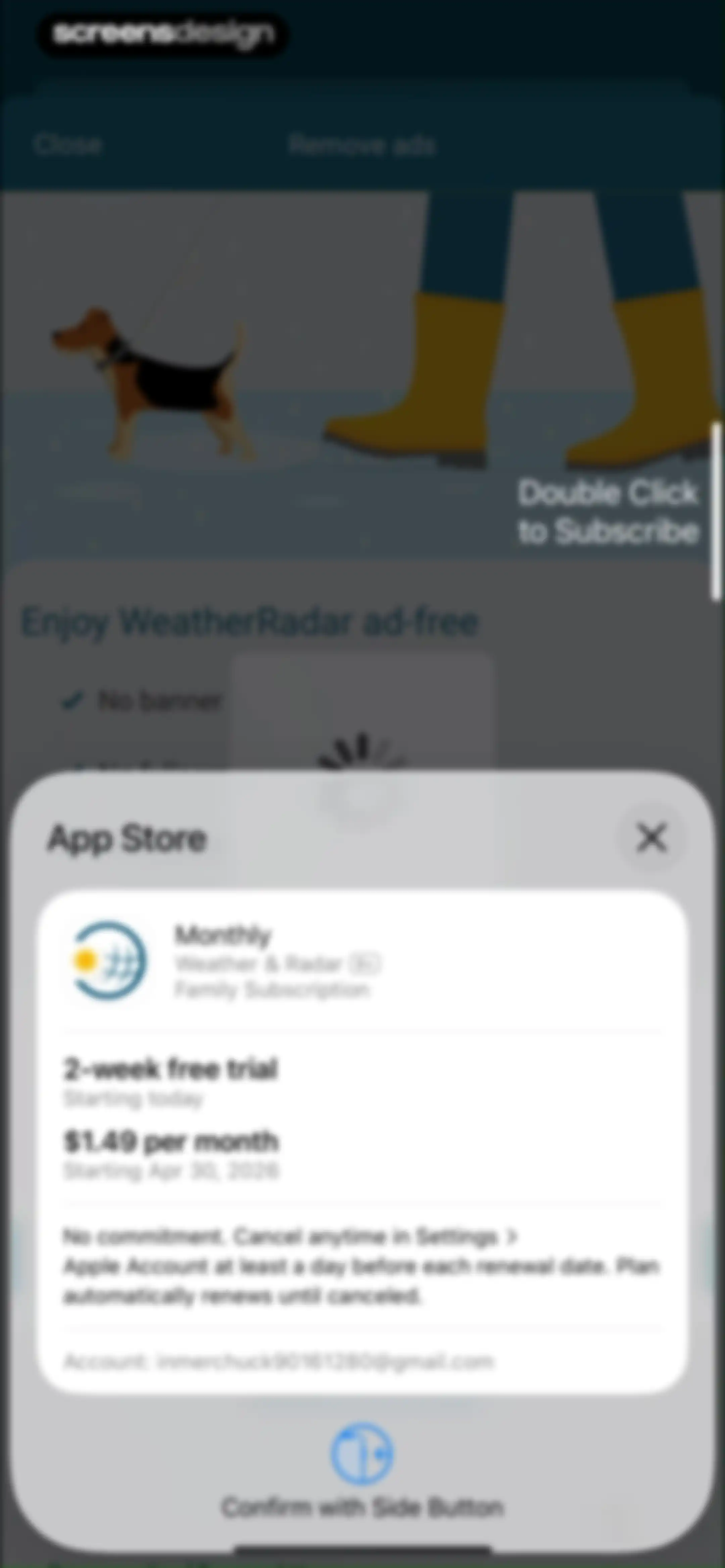 Weather & Radar screen 52