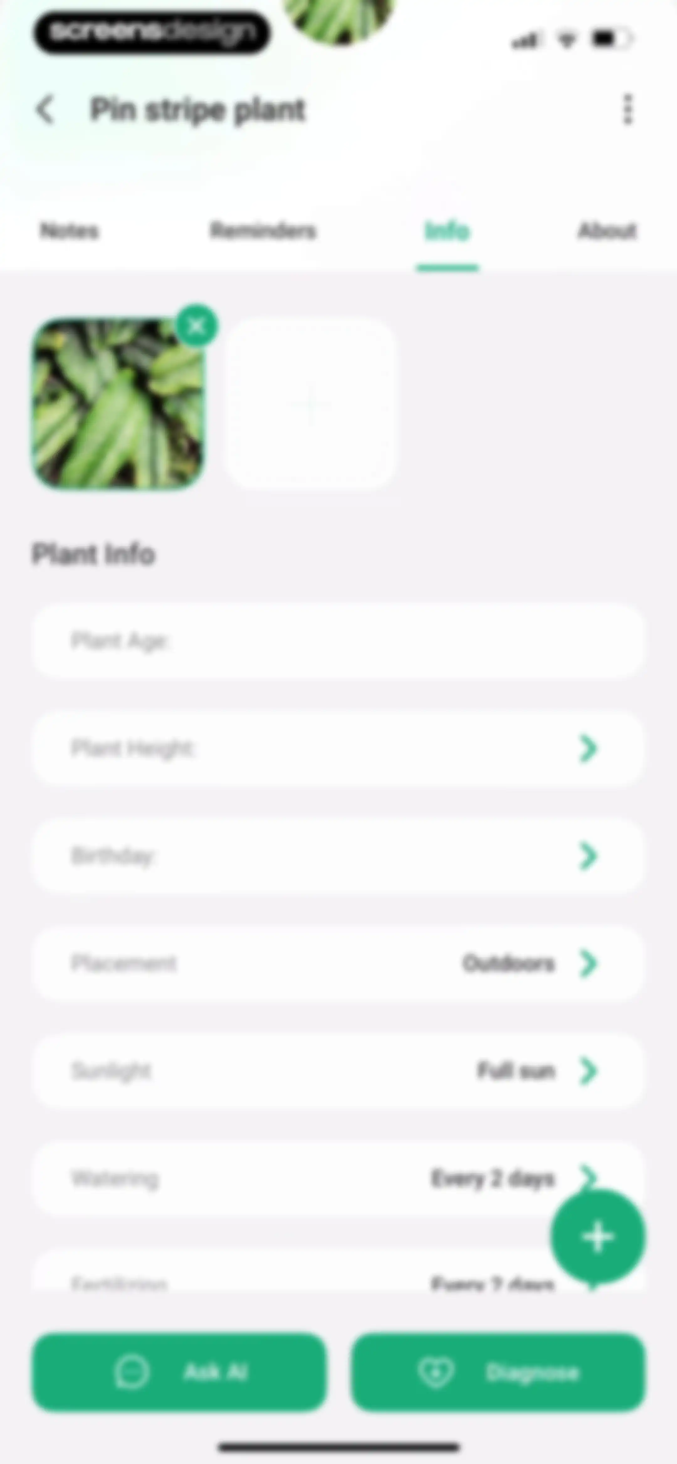 PlantDaily: AI Plant Care screen 101