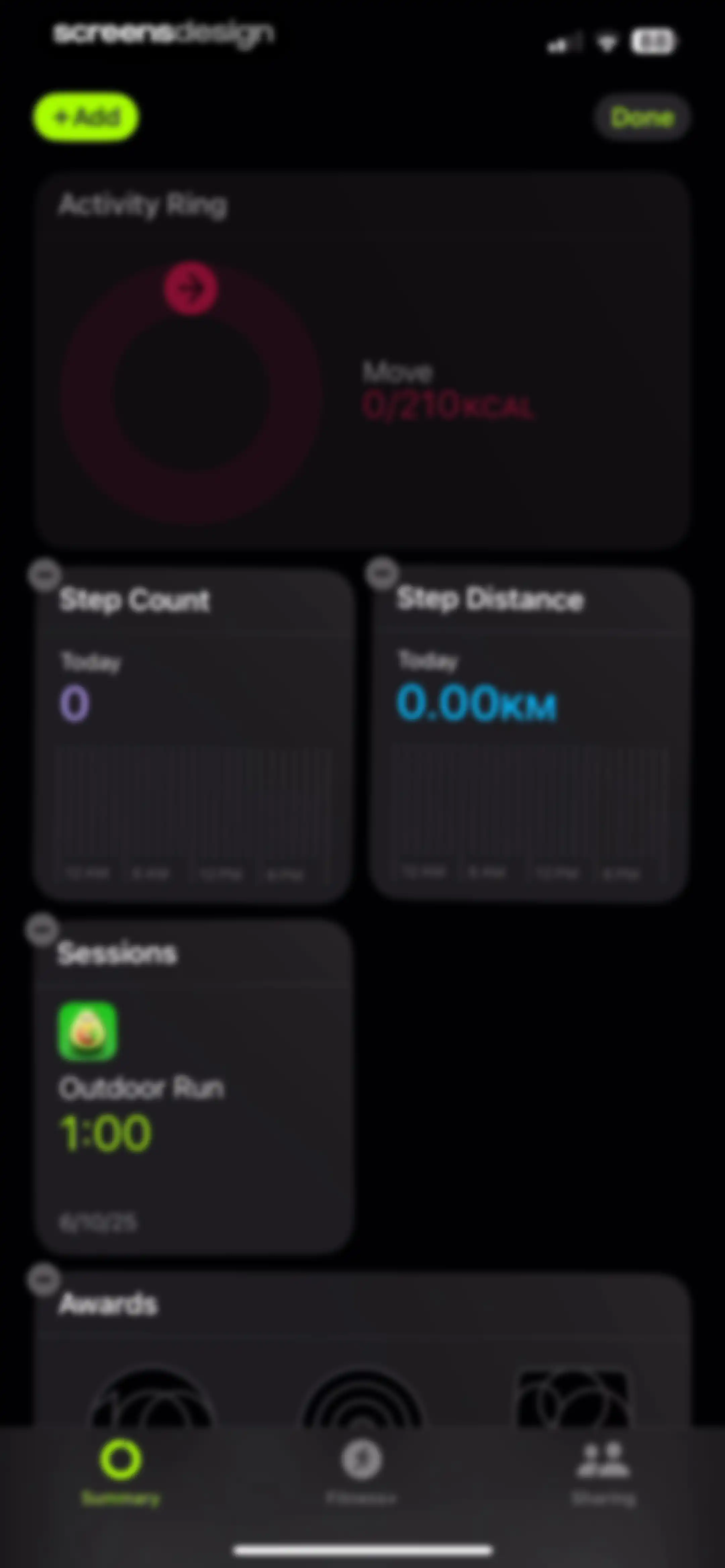 Apple Fitness screen 69