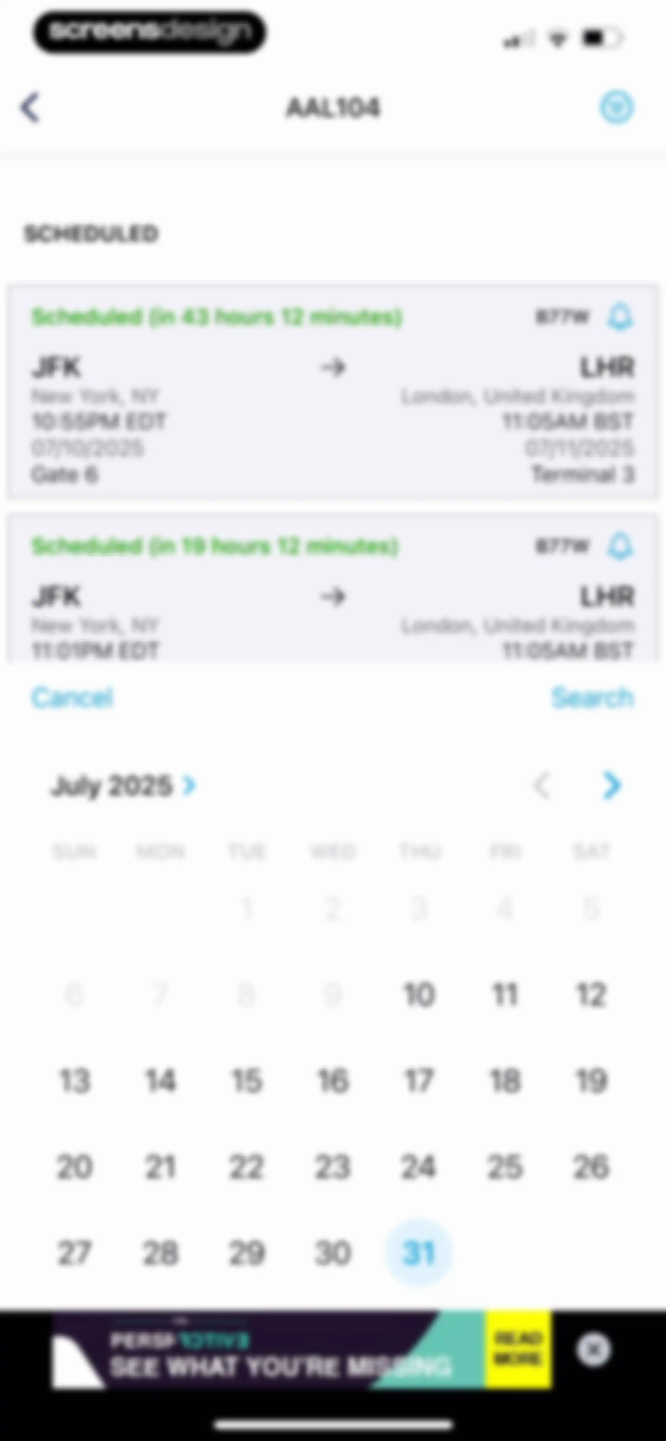 FlightAware Flight Tracker screen 51