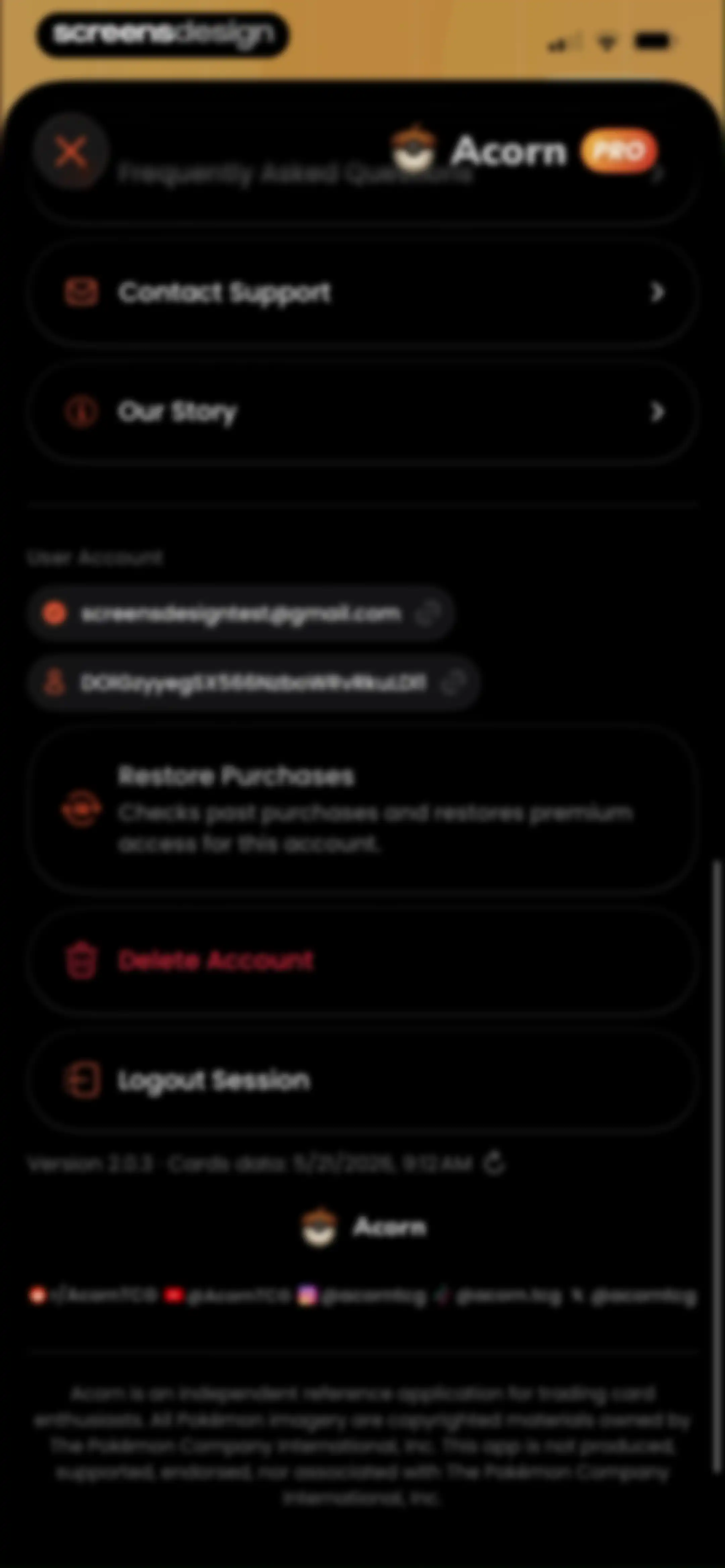 Acorn TCG ‒ Card Scanner App screen 102