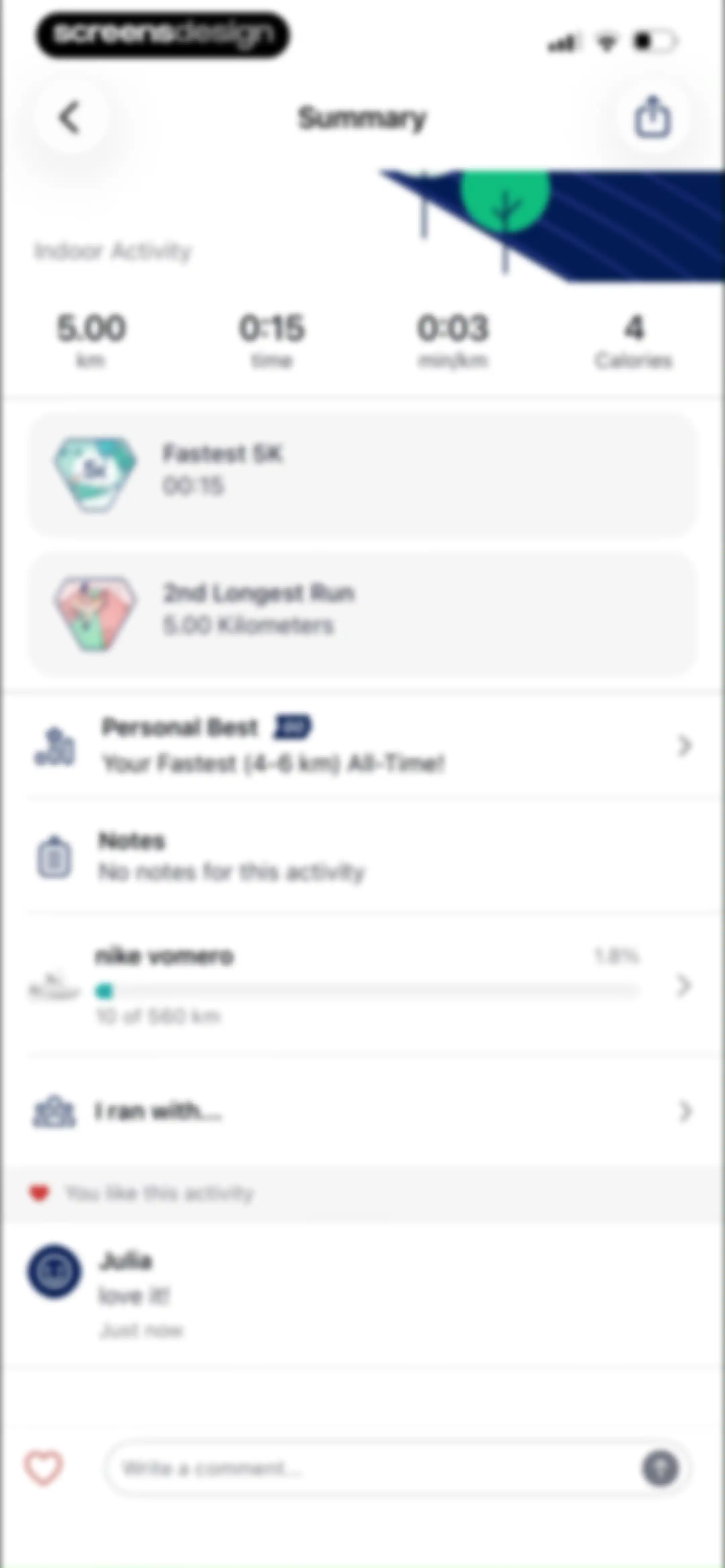 ASICS Runkeeper—Run Tracker screen 159