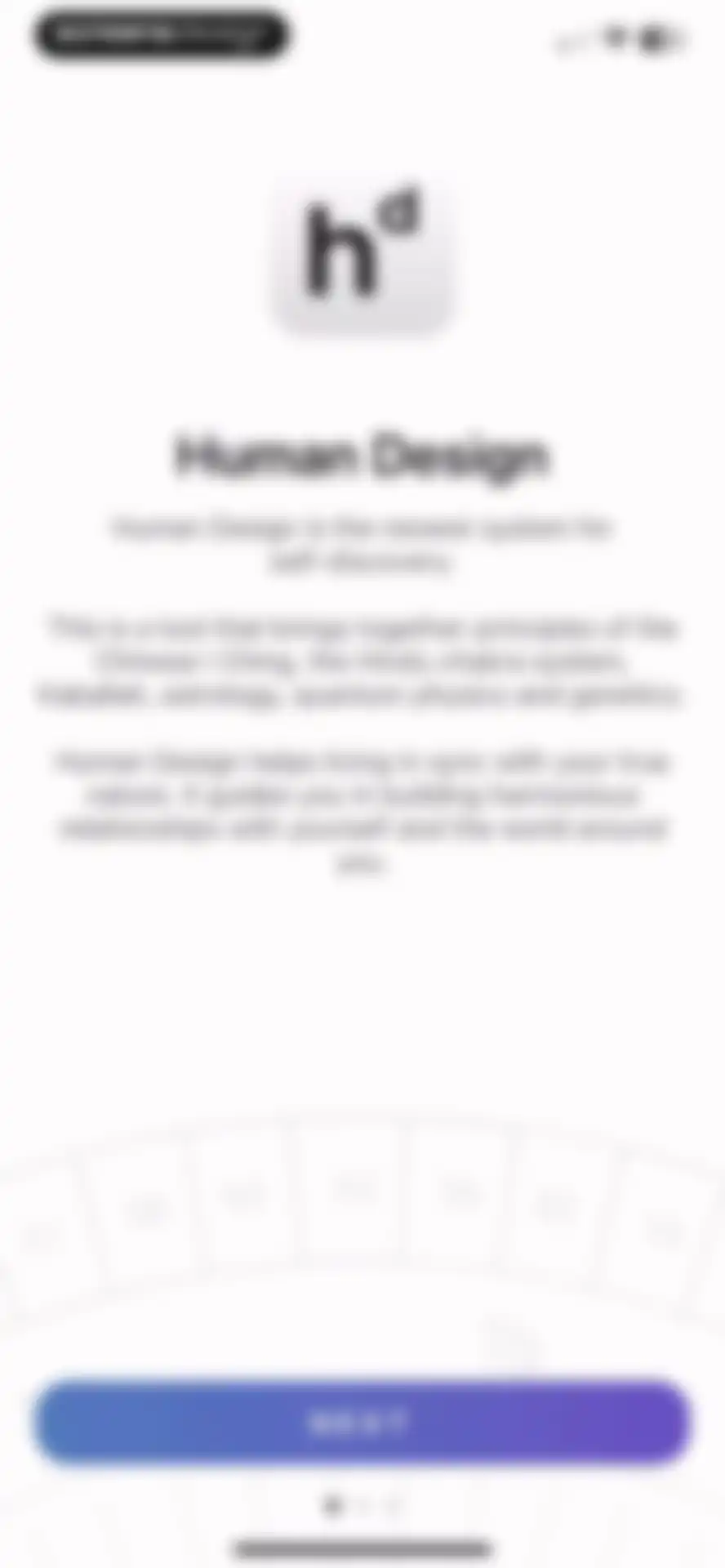 Human Design: HD Birth Chart screen 1