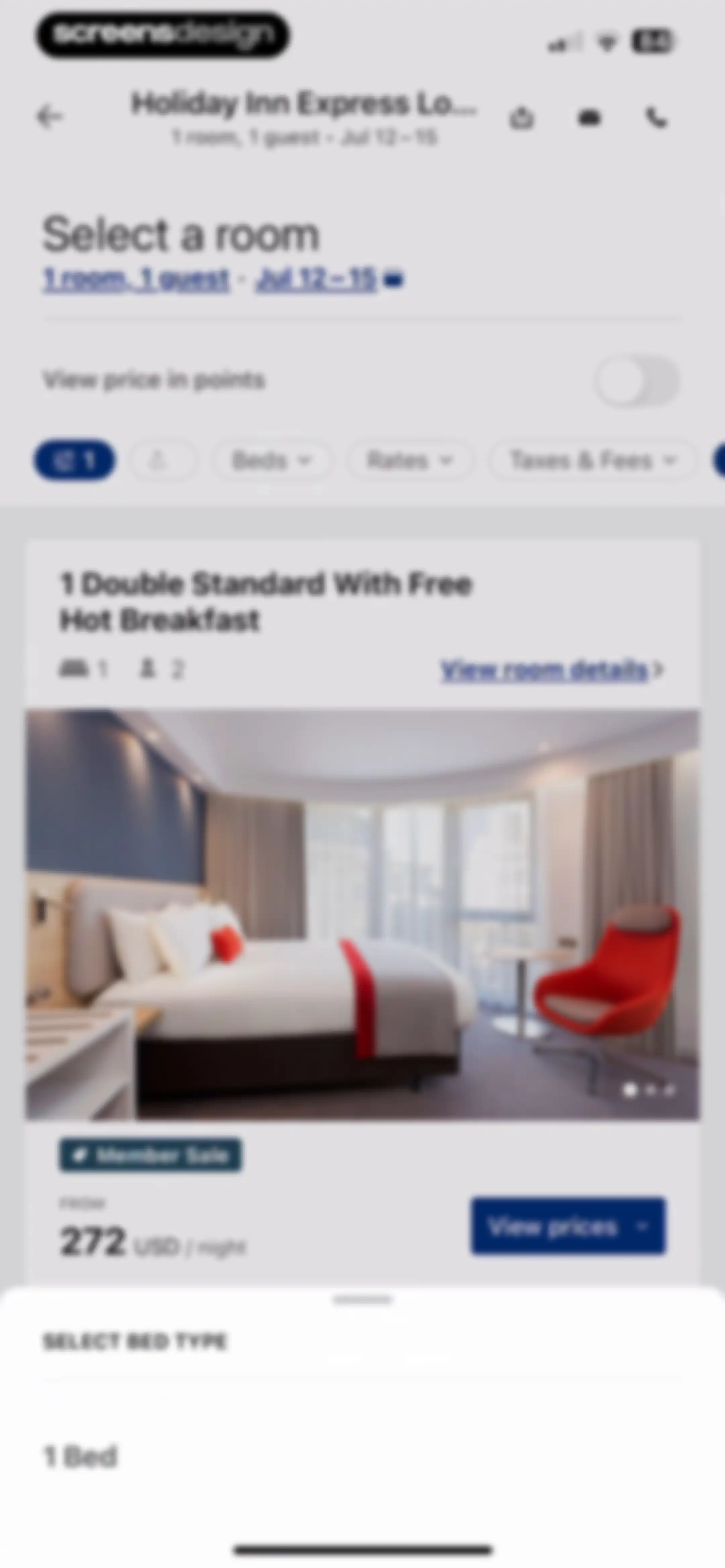 IHG One Rewards: Book Hotels screen 128
