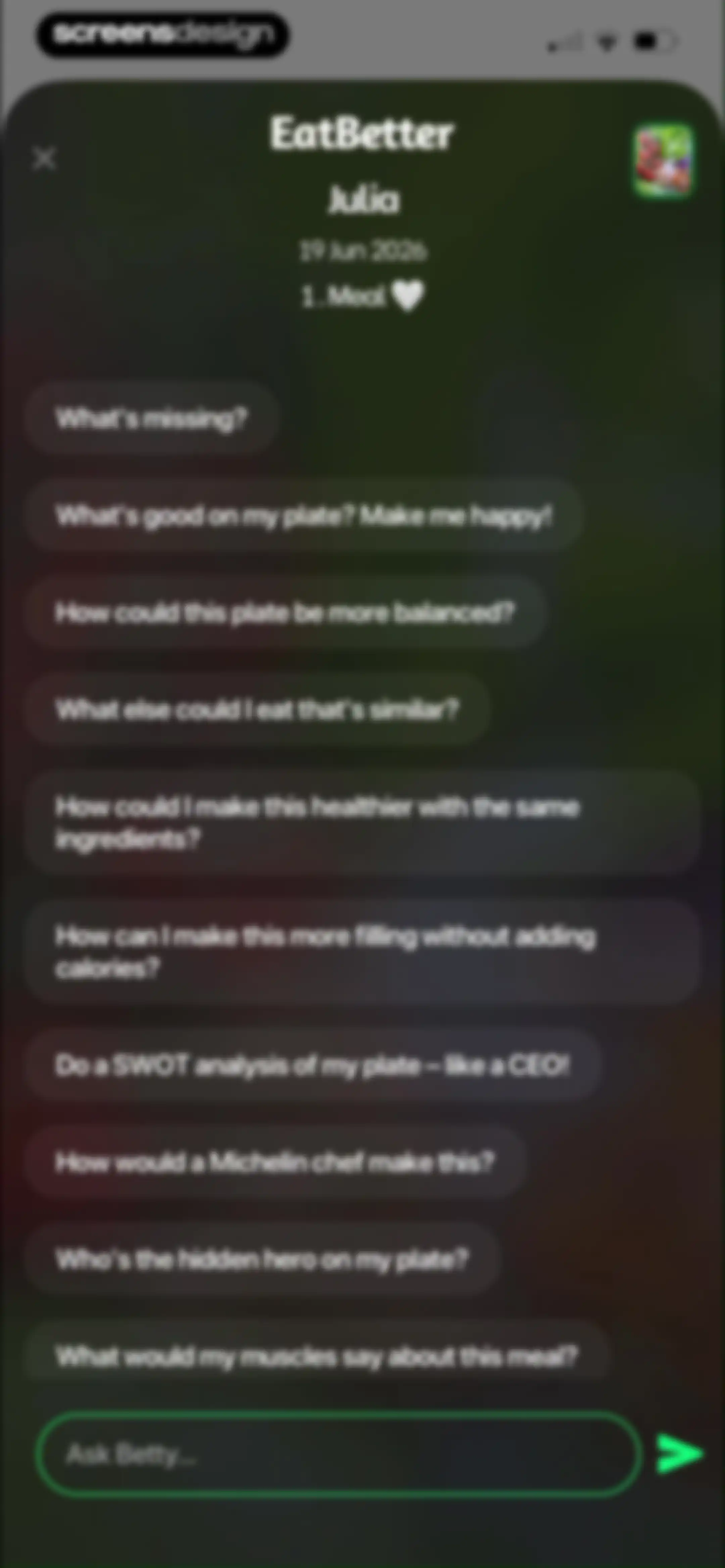 EatBetter: AI Food Journal screen 85