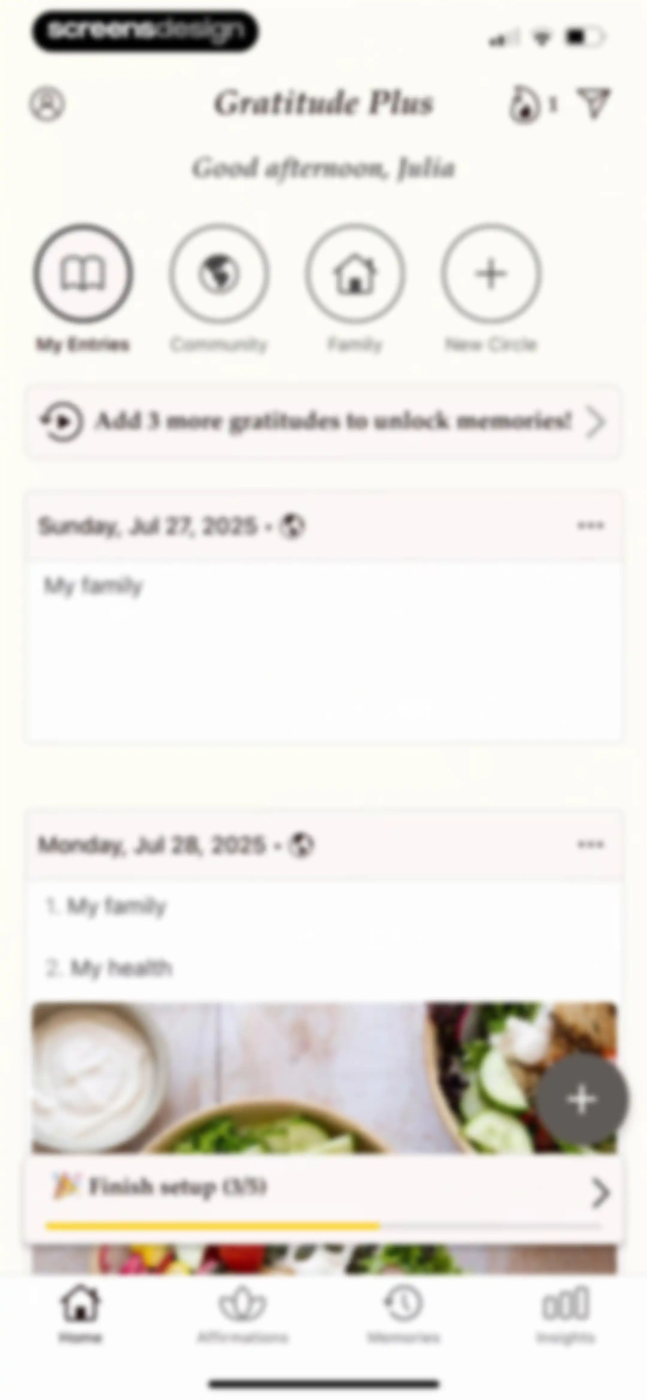 Gratitude Plus – Journal screen 105
