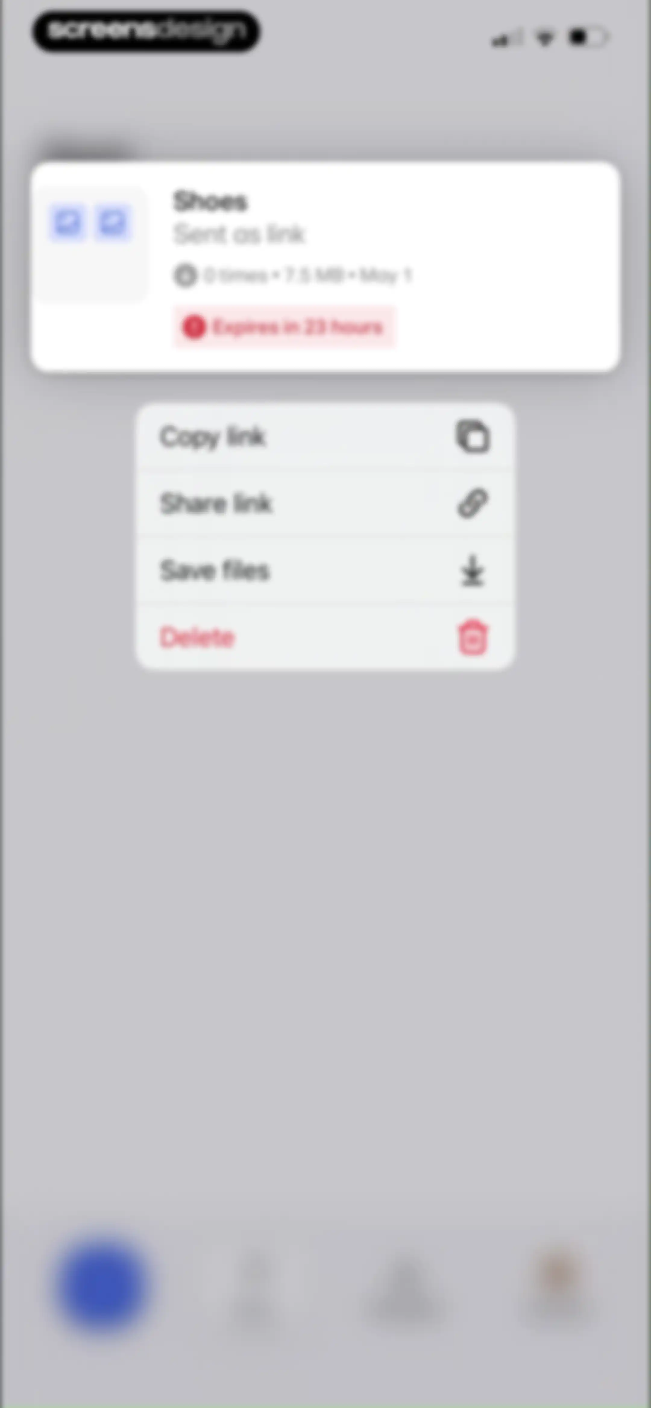 WeTransfer: Transfer Files screen 43