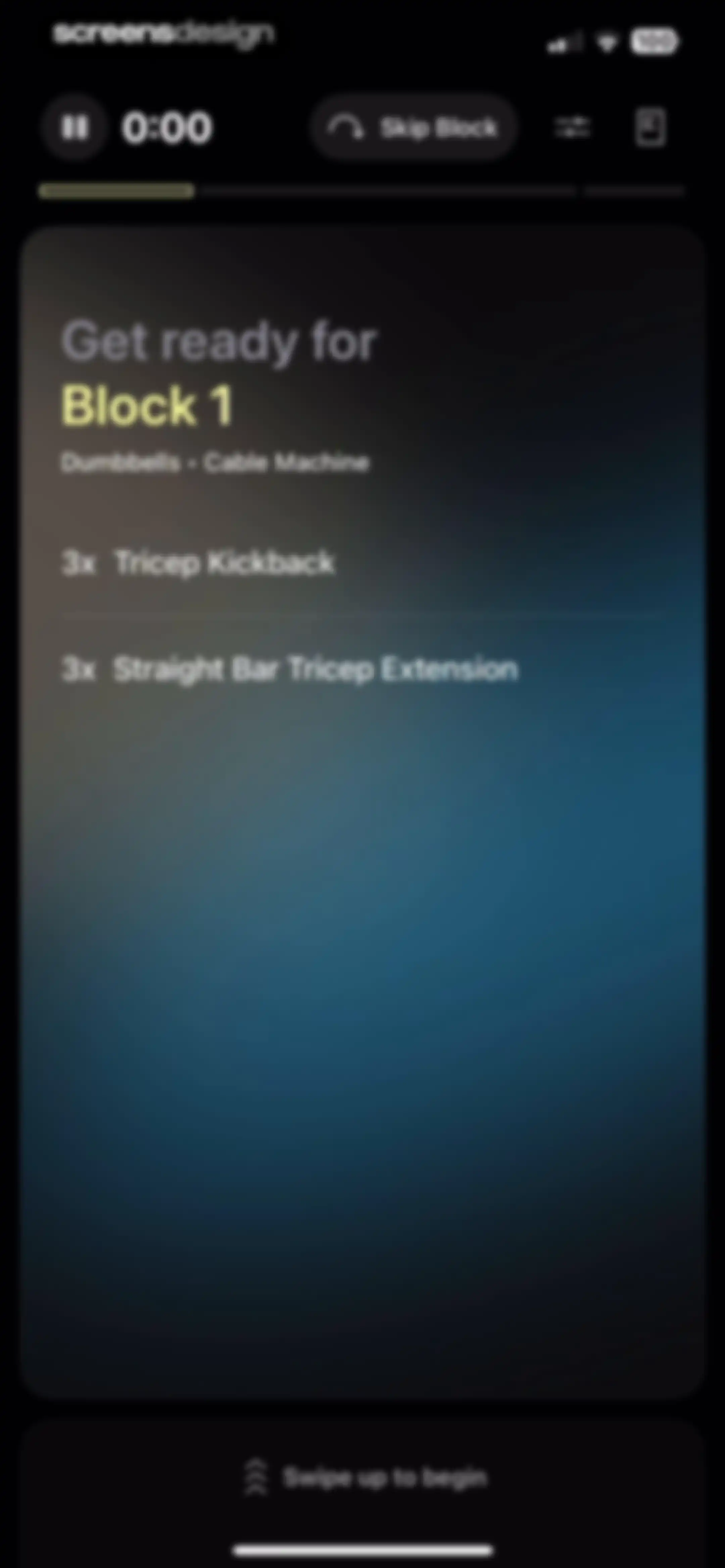 Peloton Strength+ screen 109