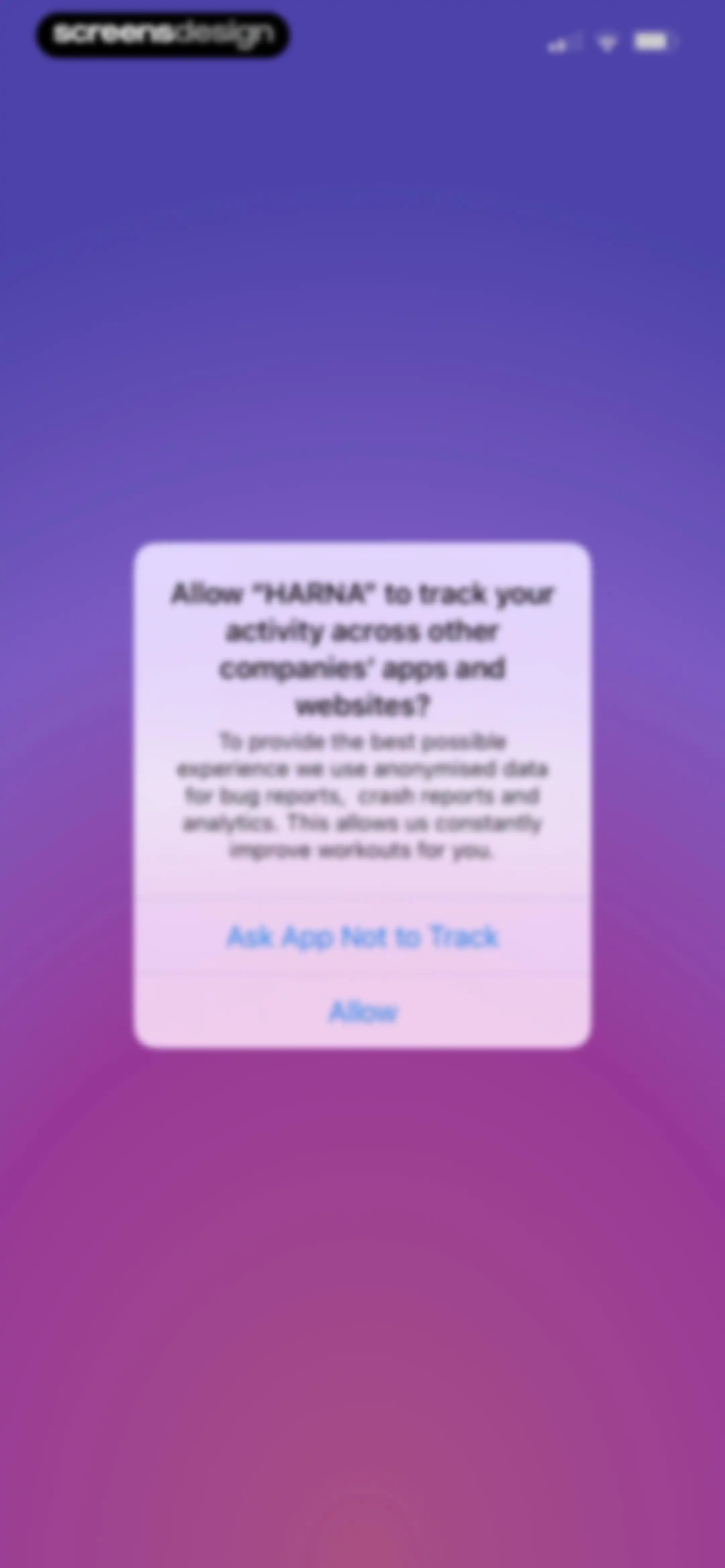 HARNA: Workout & Fitness screen 1
