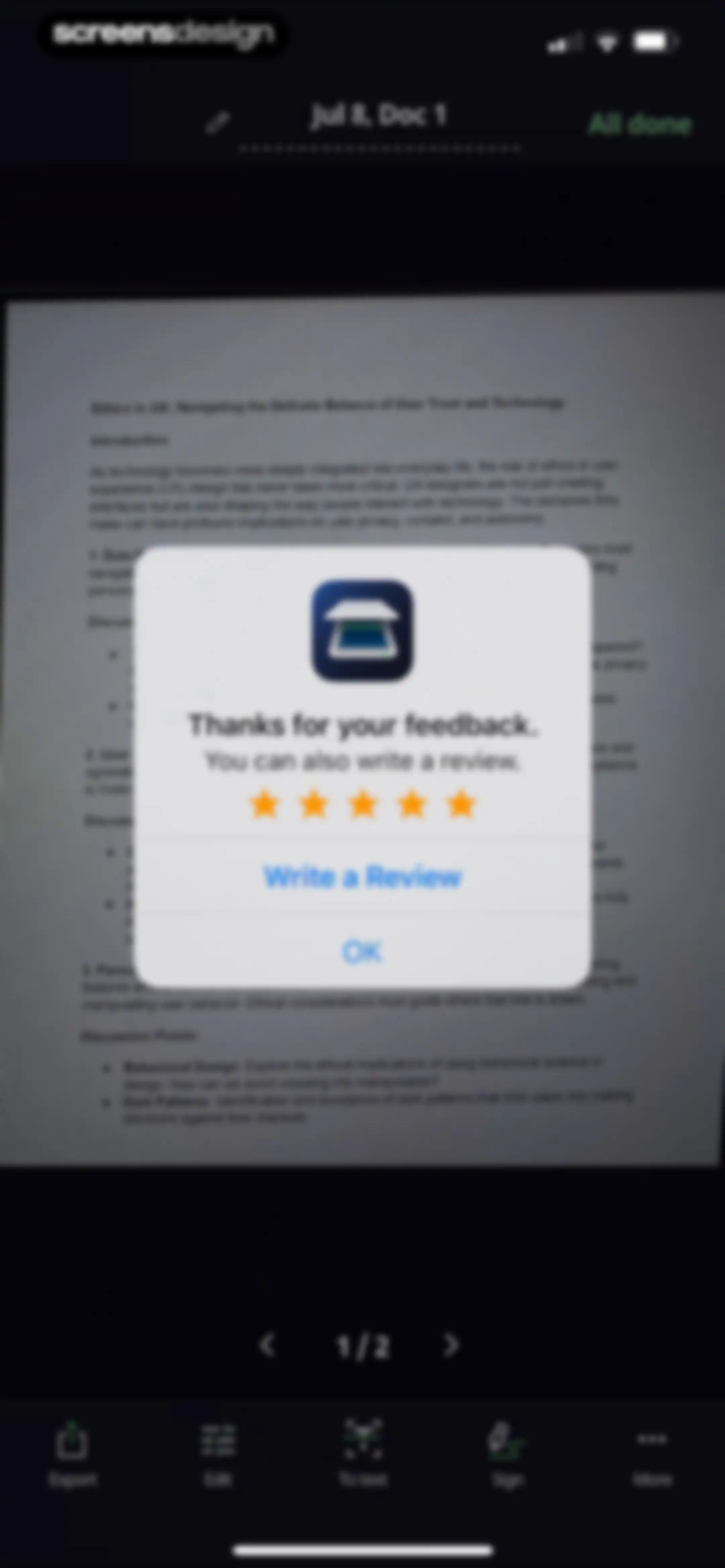 Scan to PDF－Document Scanner screen 21