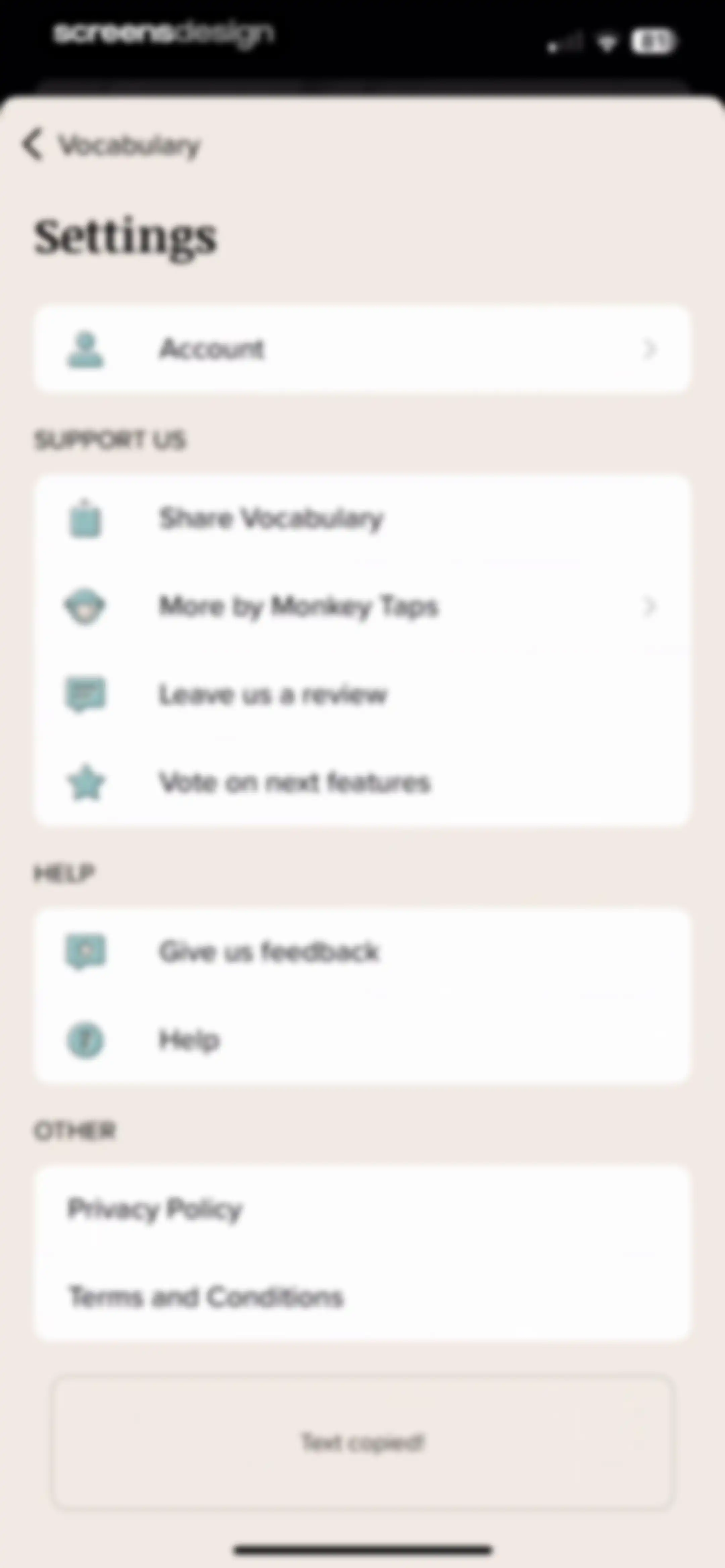 Vocabulary - Learn words daily screen 87