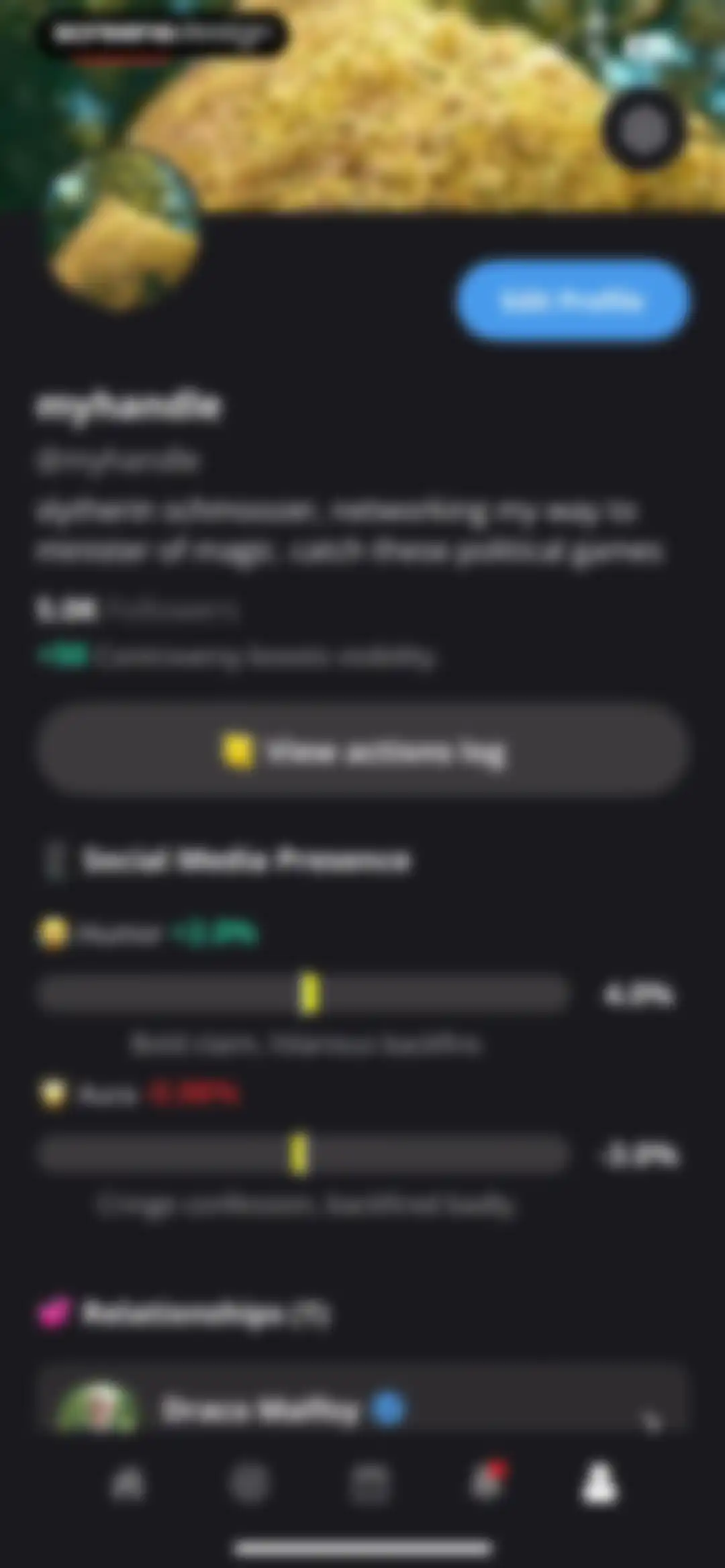 status - sims but social media screen 50