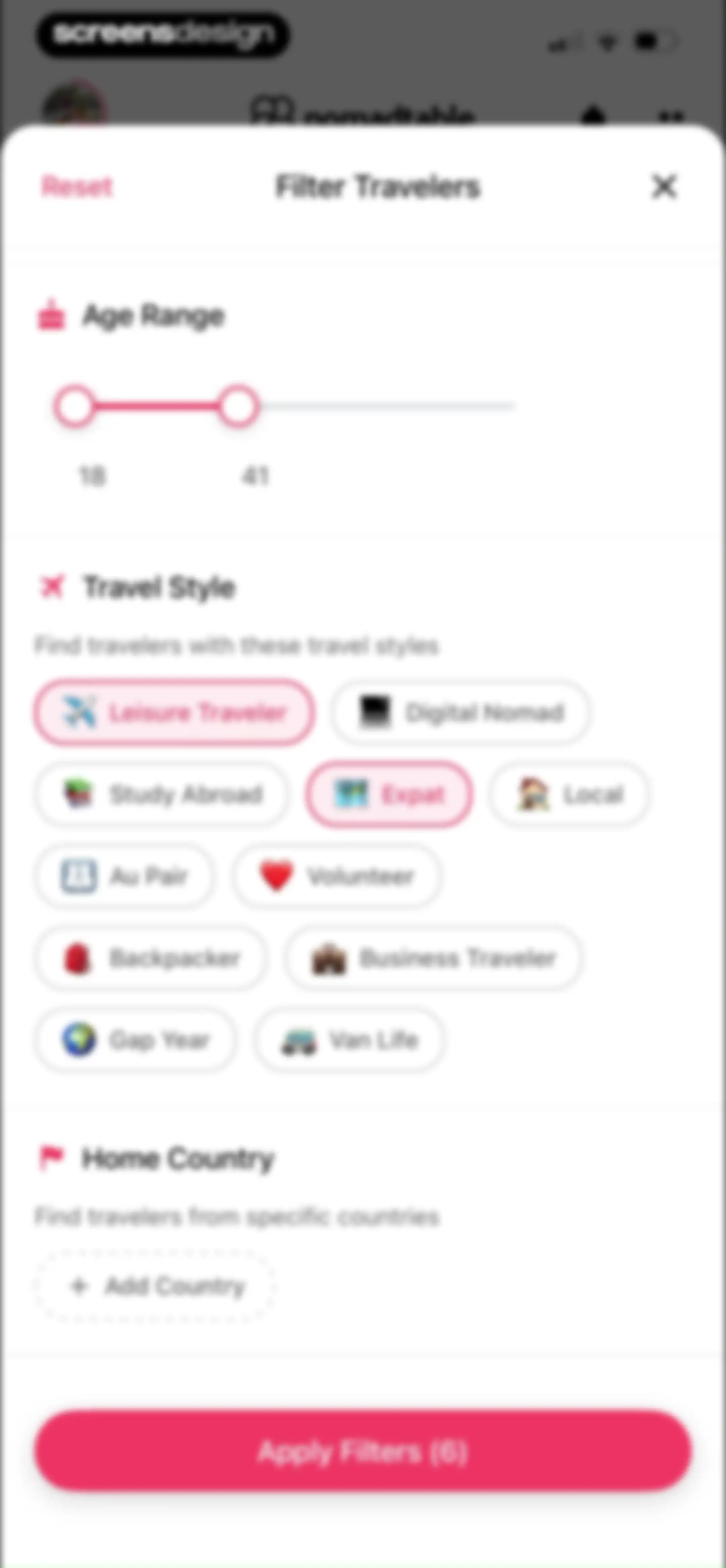nomadtable: travel friends screen 90