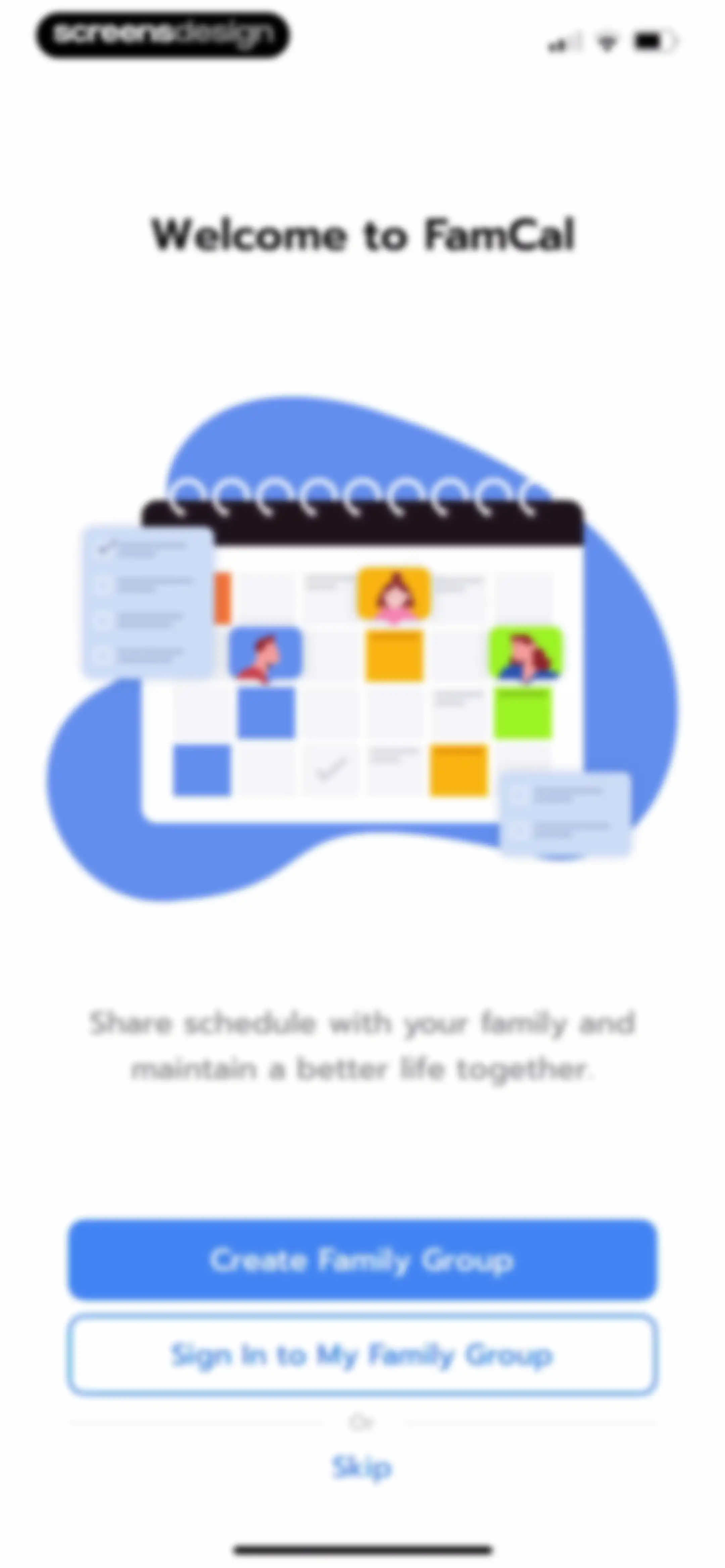 Shared Family Calendar: FamCal screen 9