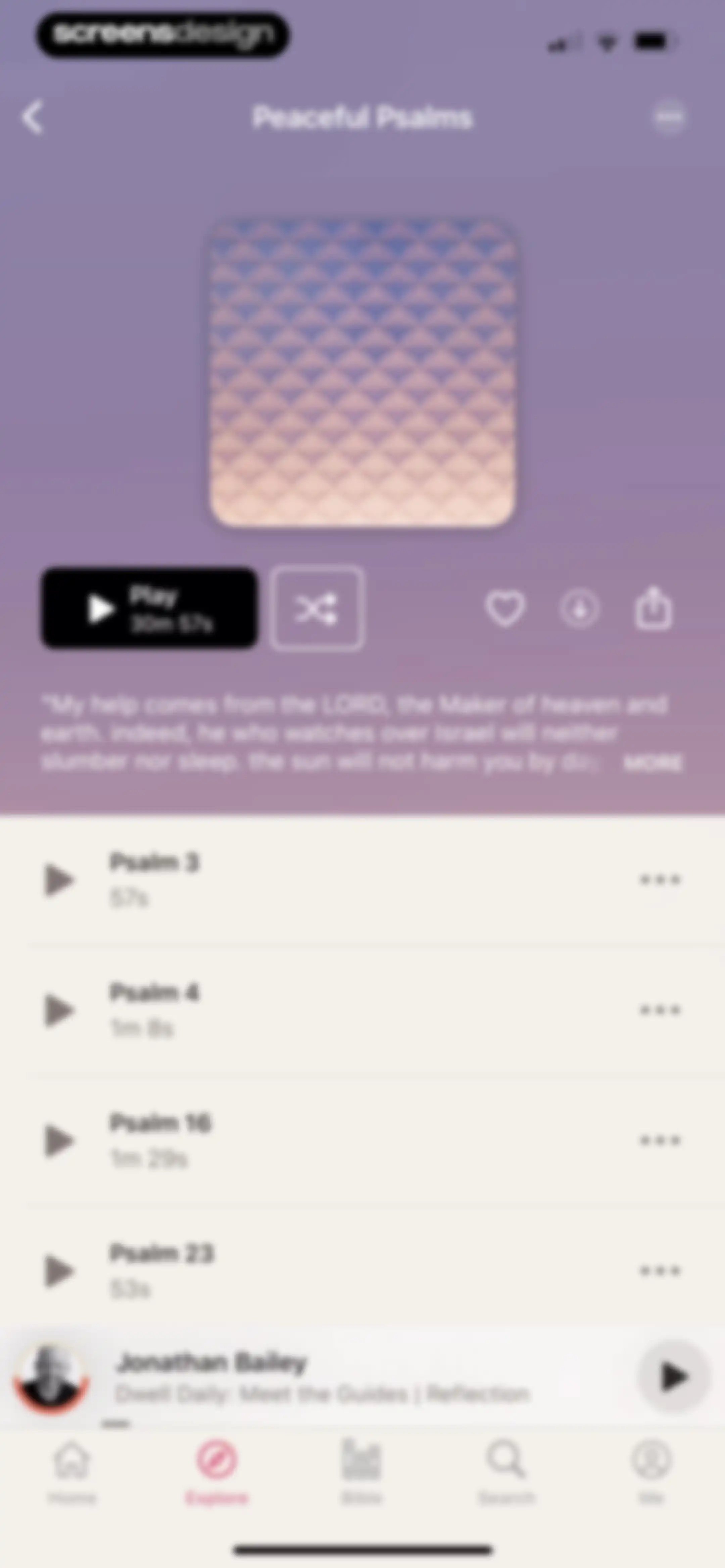 Dwell: Audio Bible screen 75