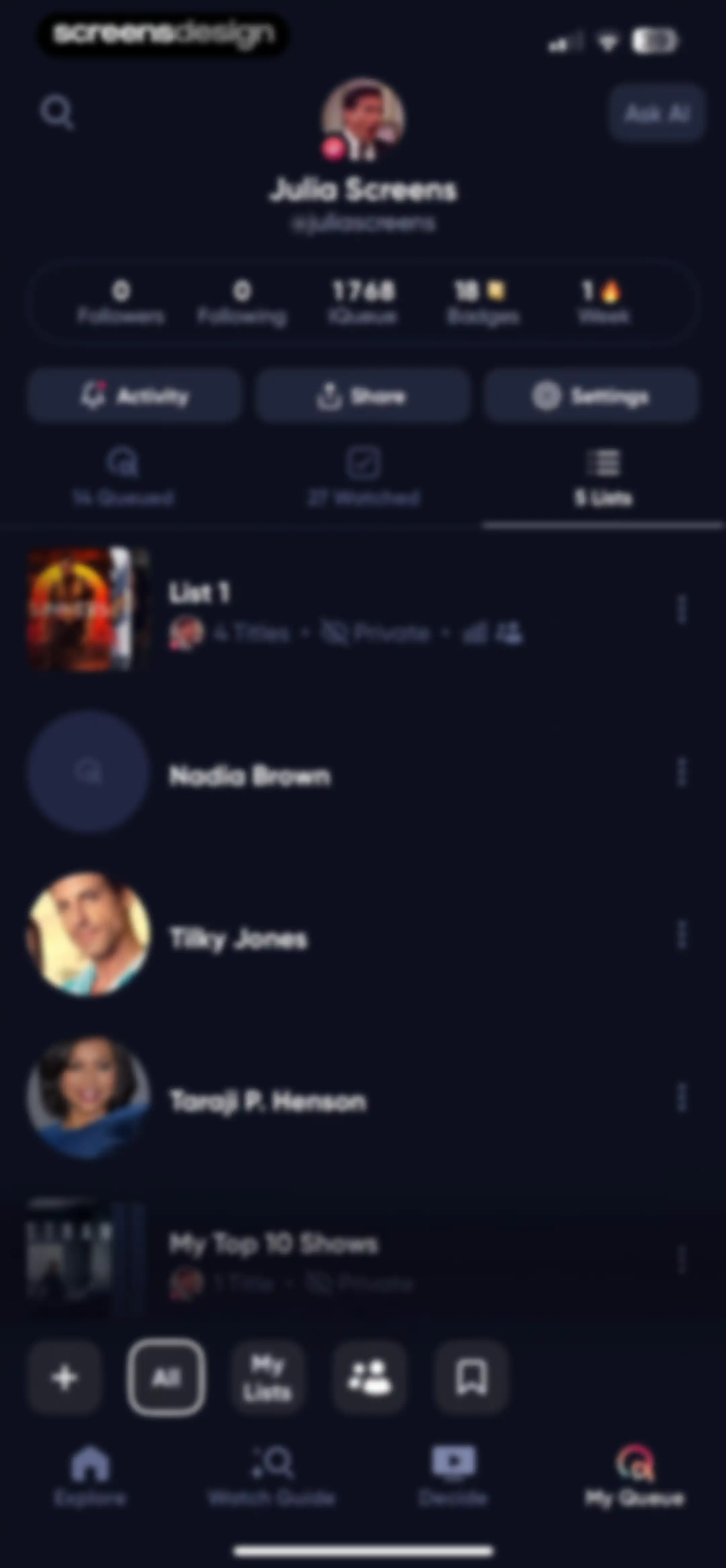 Queue - Find Movies & Shows screen 141