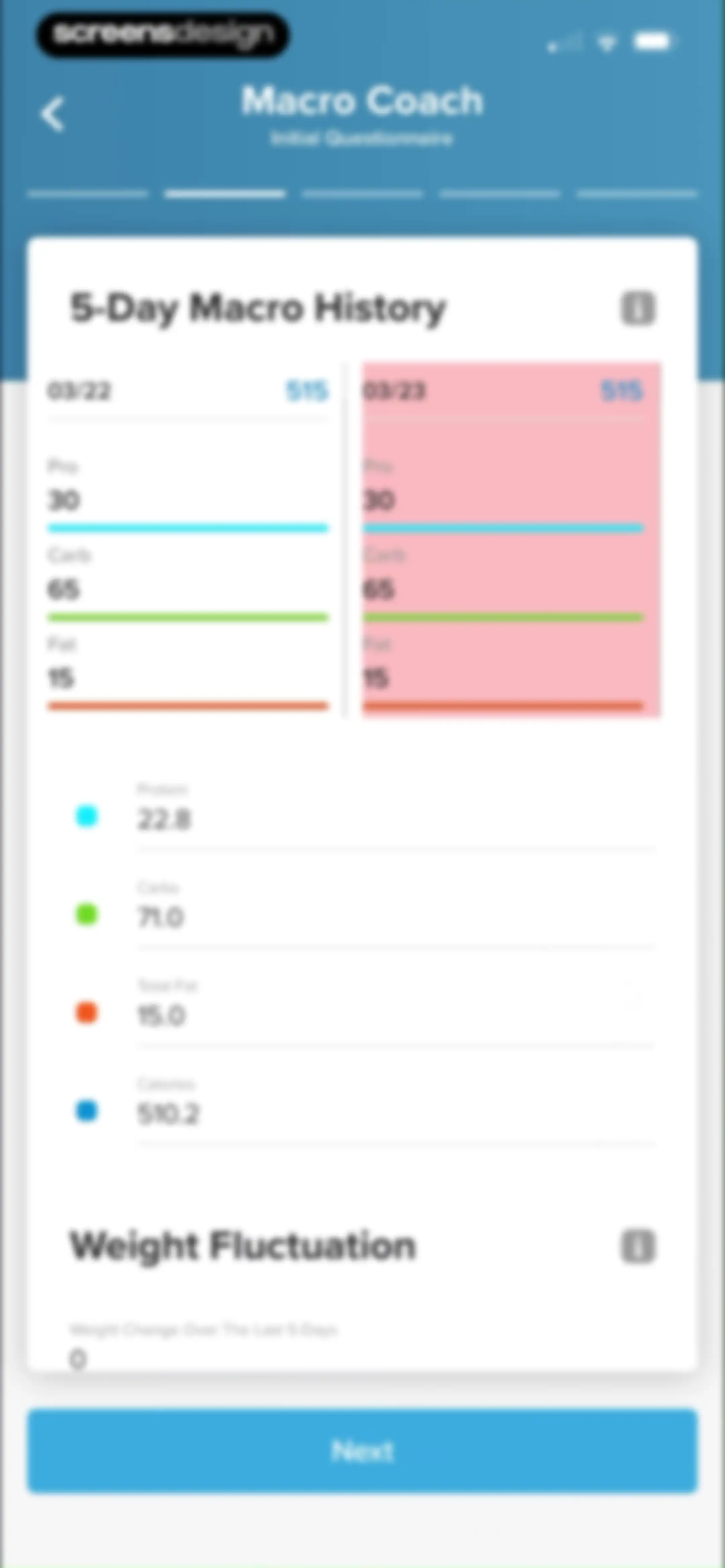 My Macros+ | Macro Tracker screen 162