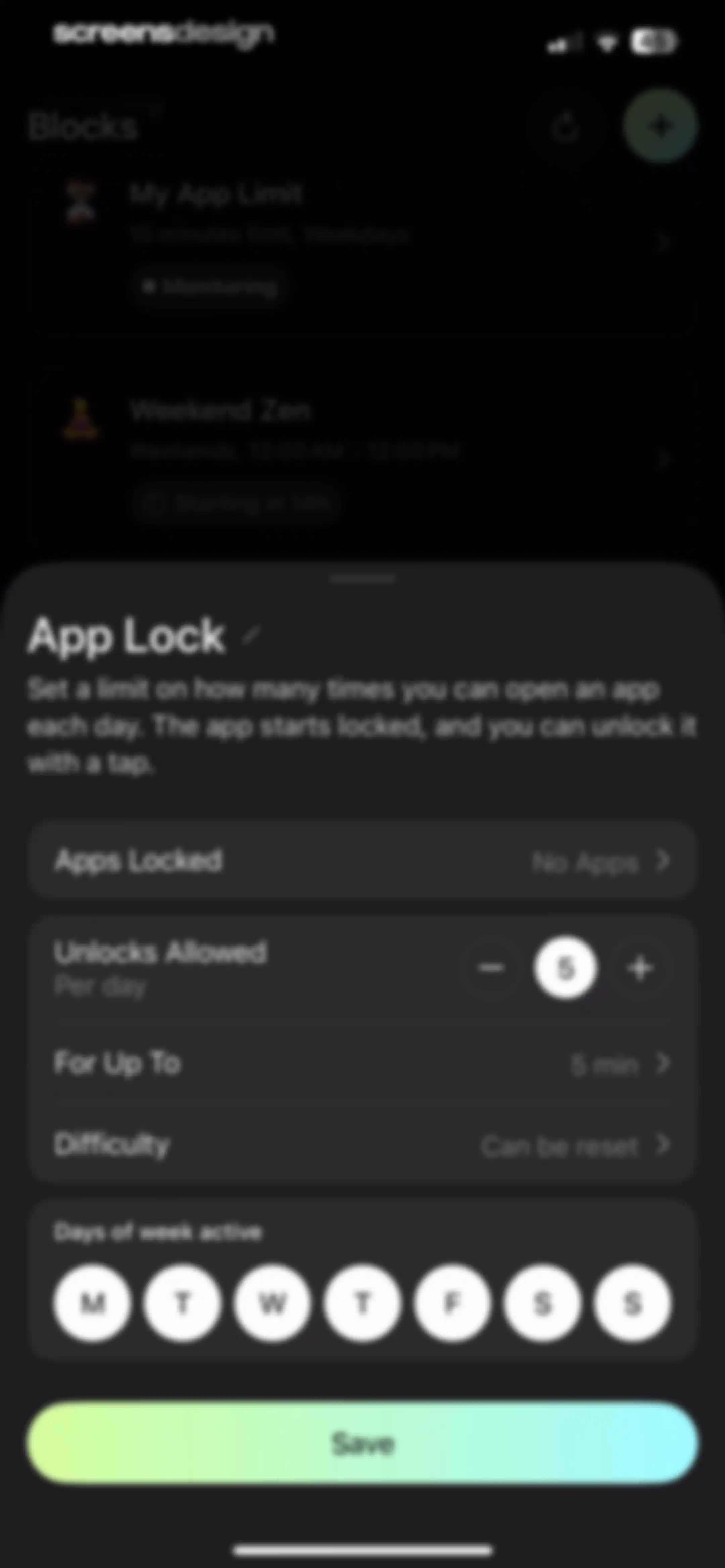Opal: Screen Time Control screen 114