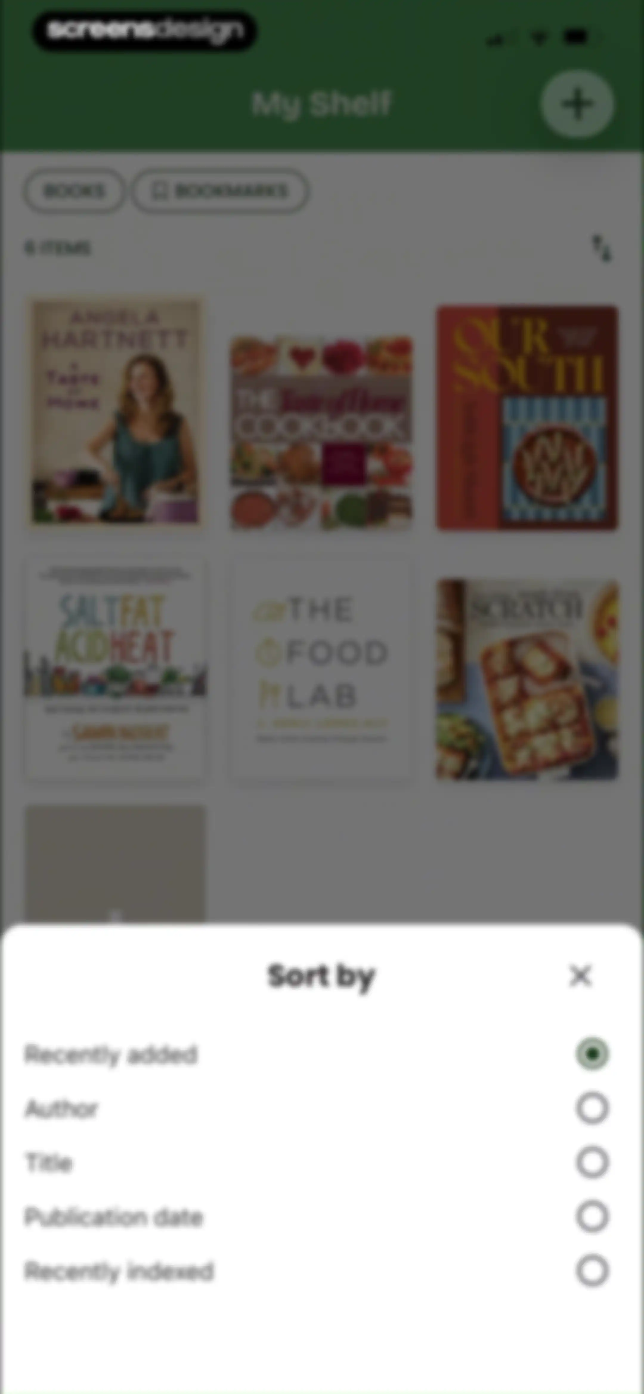 CookShelf: Search Cookbooks screen 35