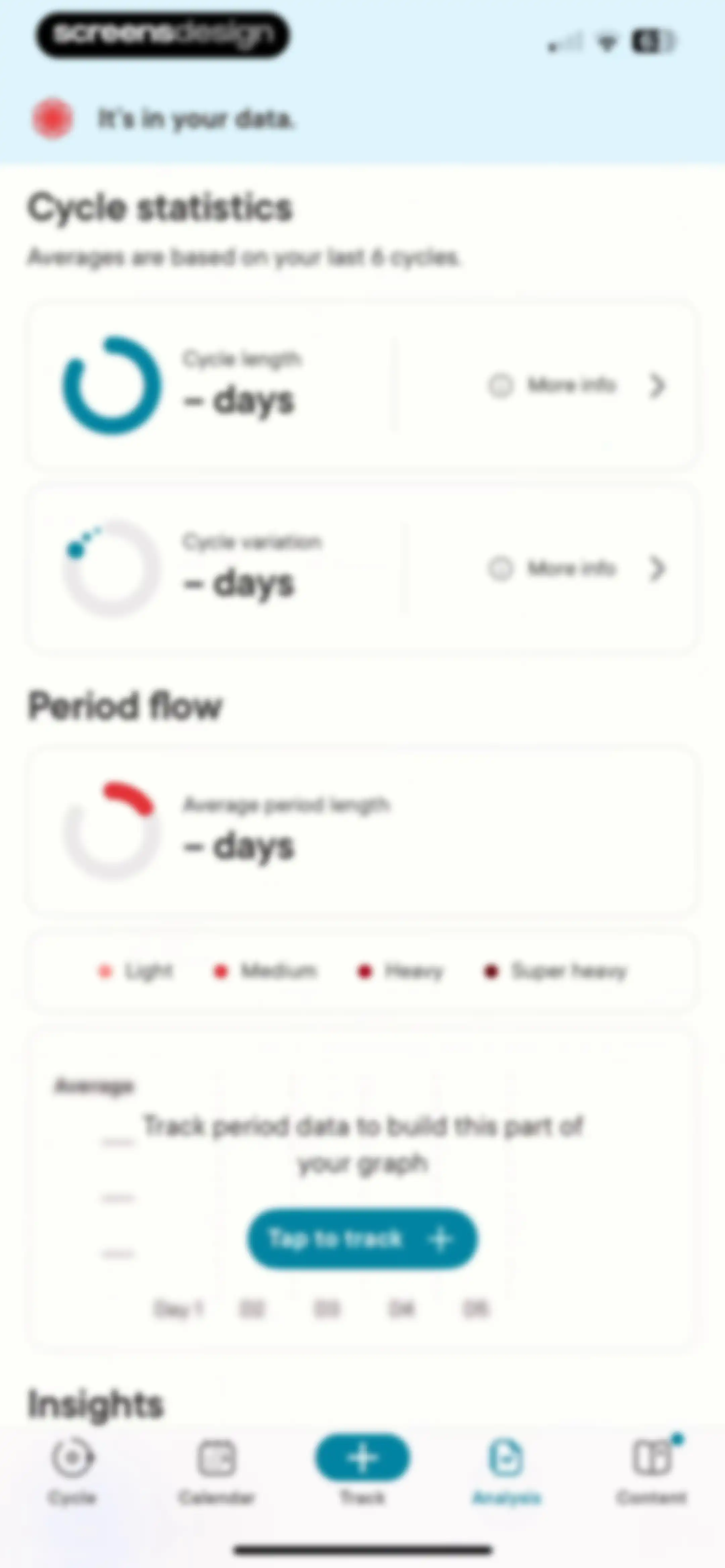 Clue Period & Cycle Tracker screen 68