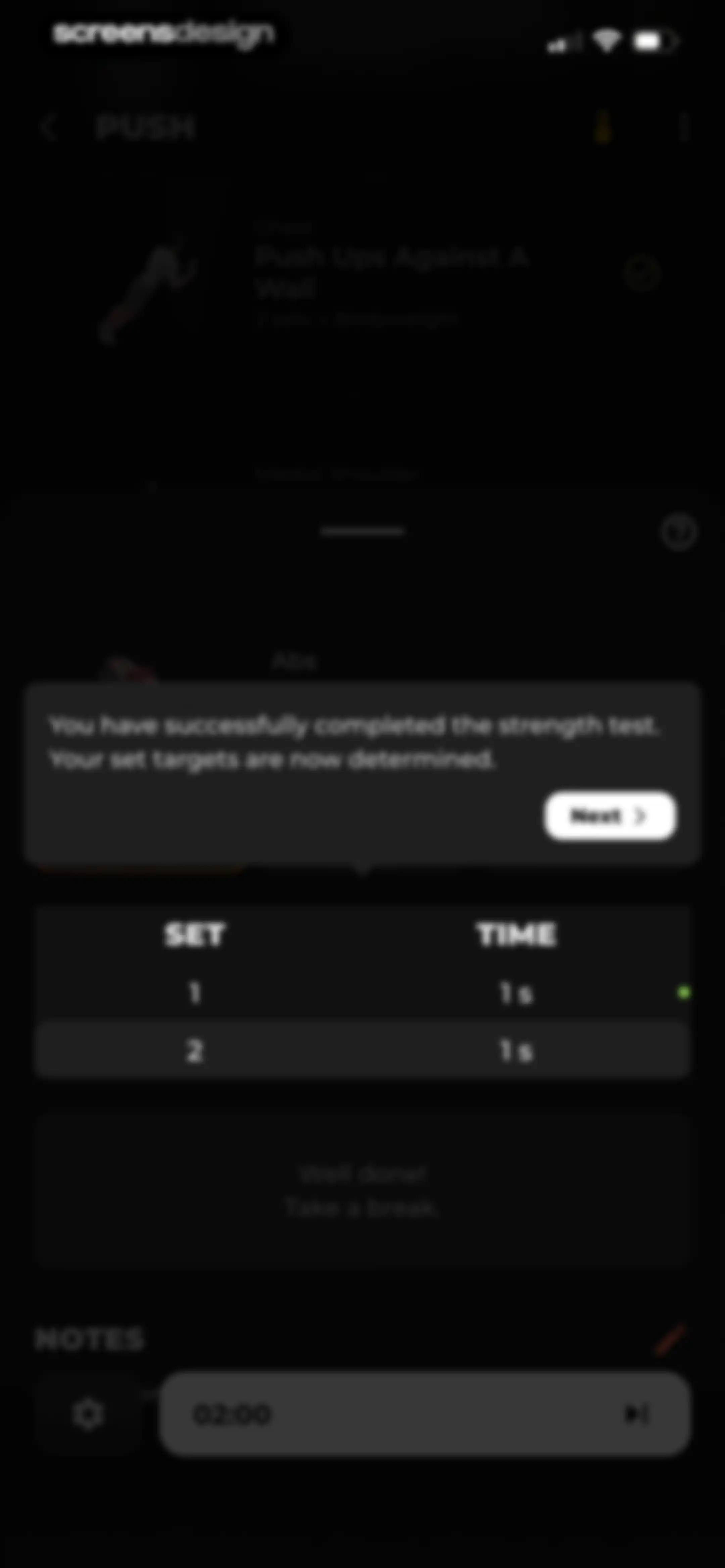 MCI - Personal Training AI screen 113