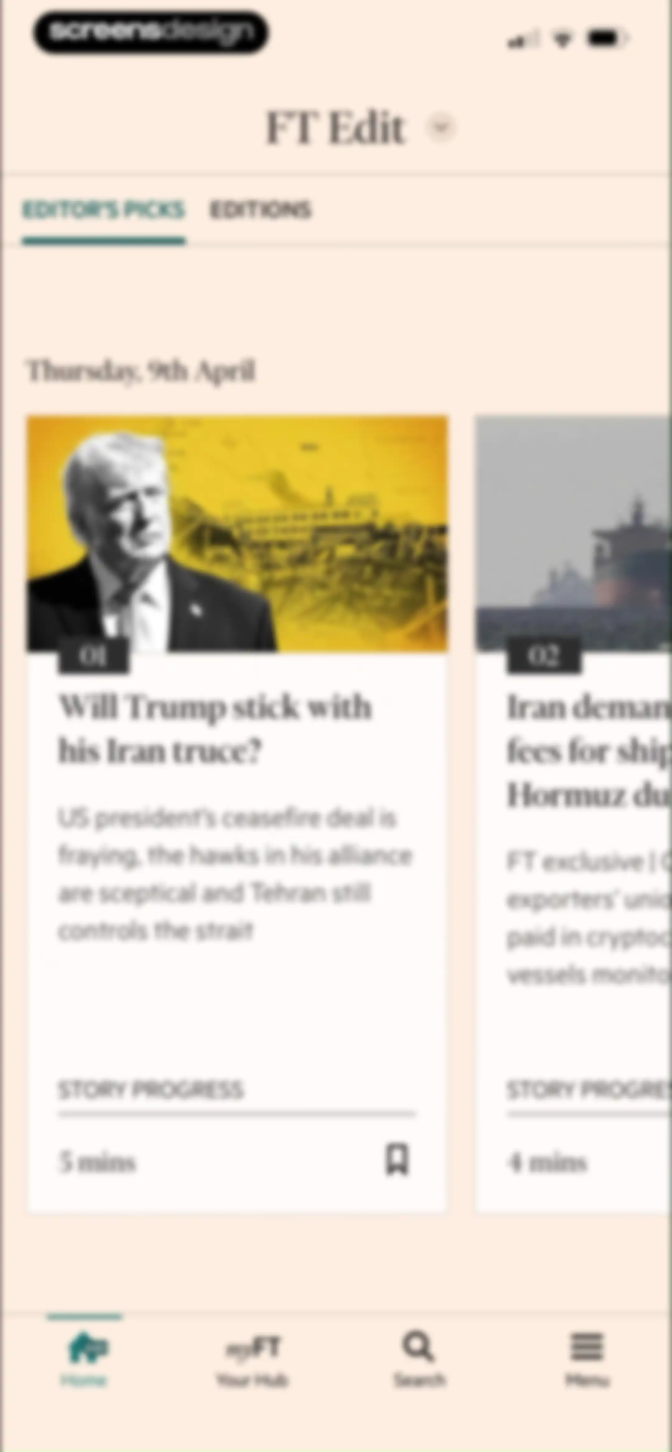 Financial Times: Business News screen 92