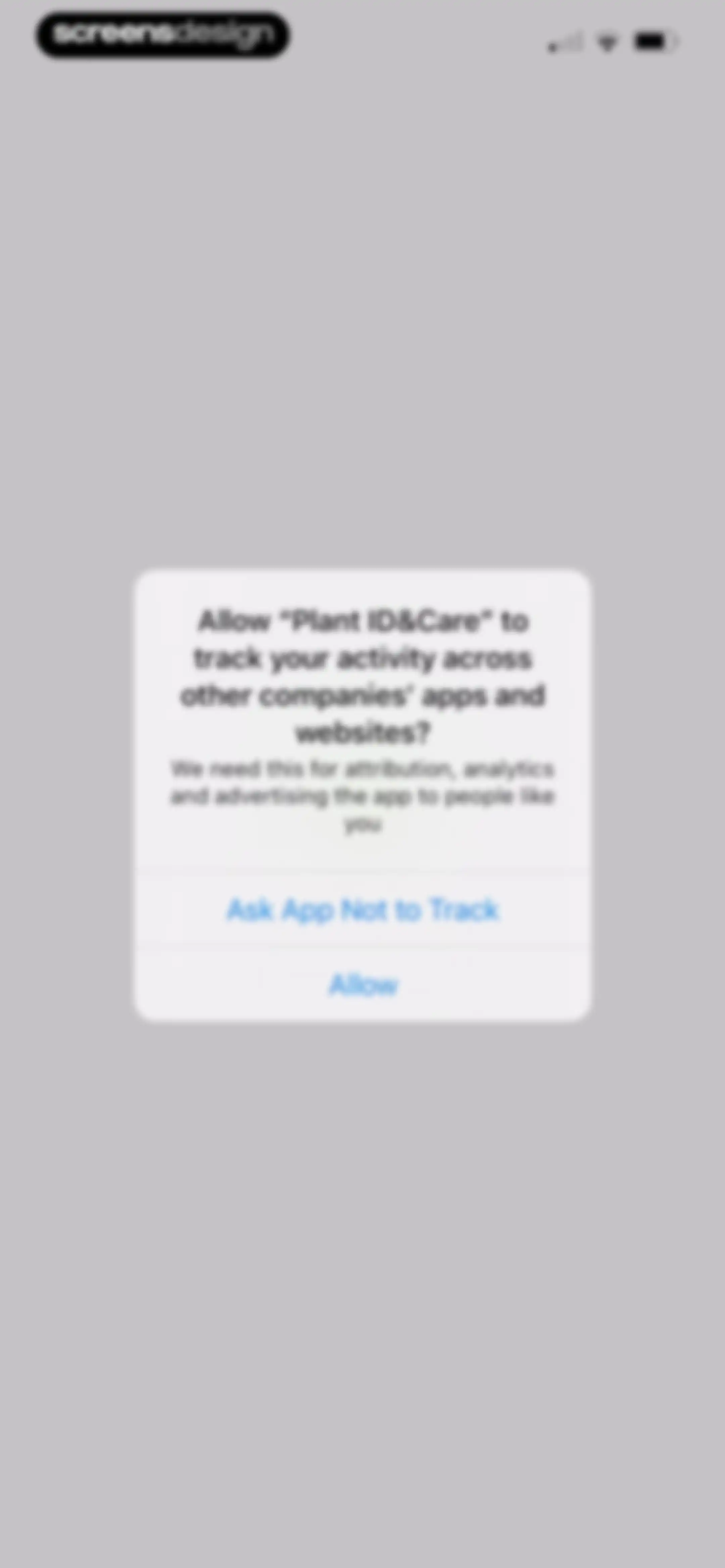 Plant Identifier & Care App screen 1
