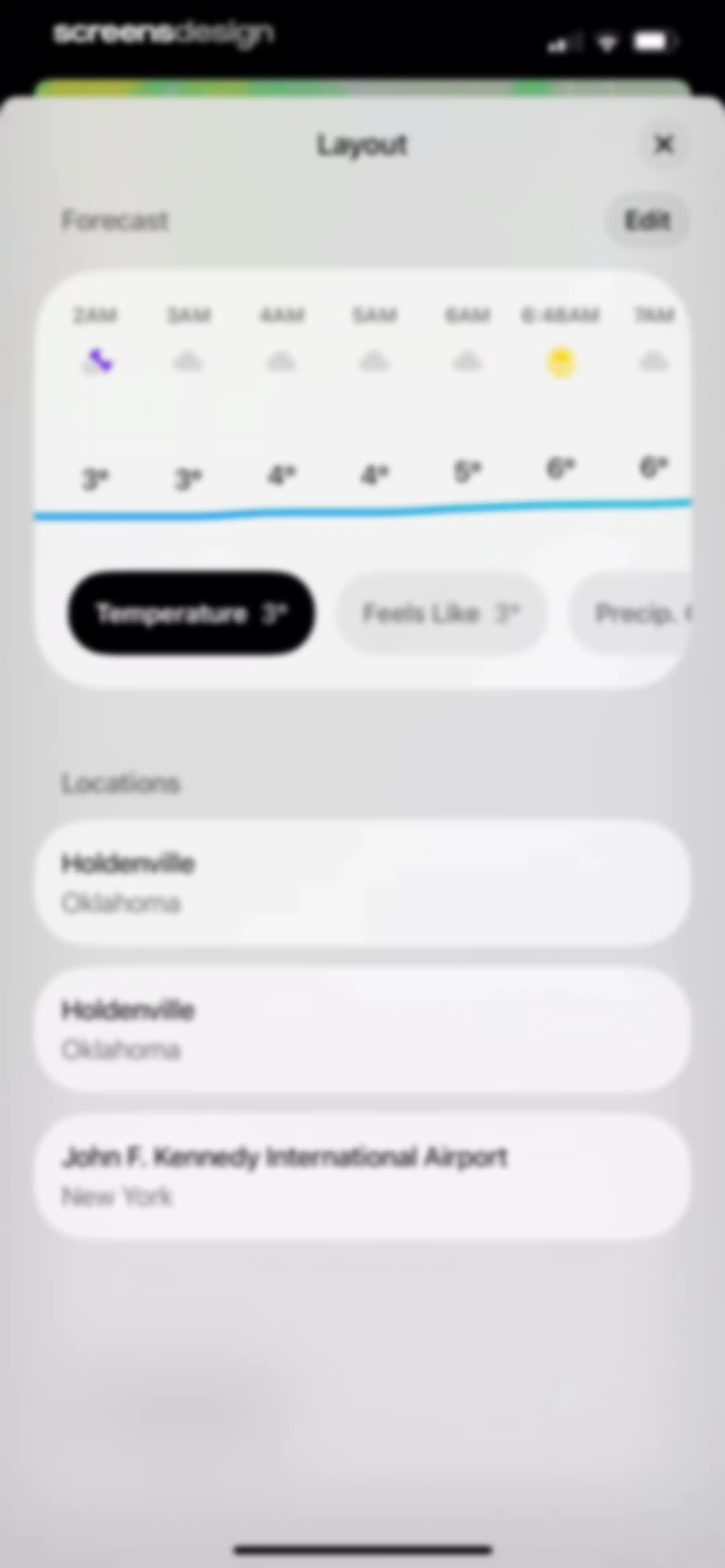 Element: Weather Radar screen 90