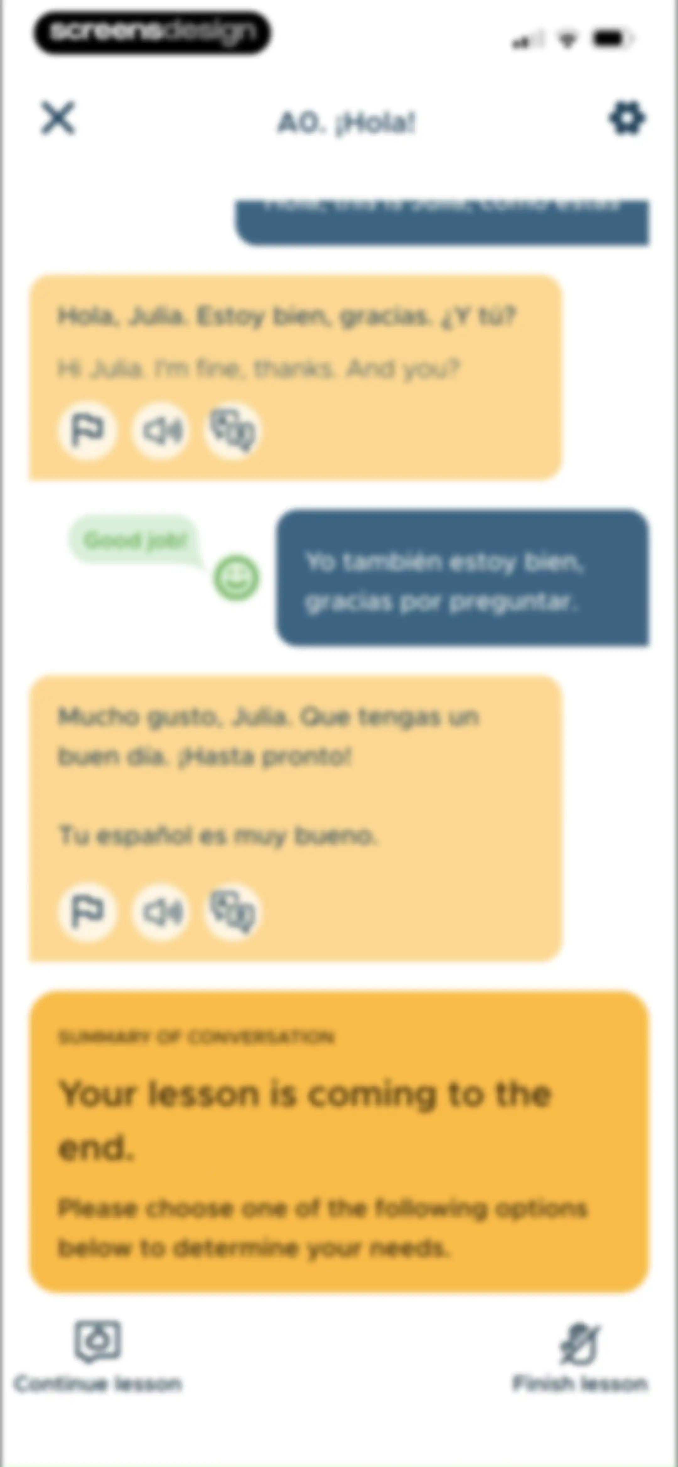 BeeSpeaker Learn English screen 89
