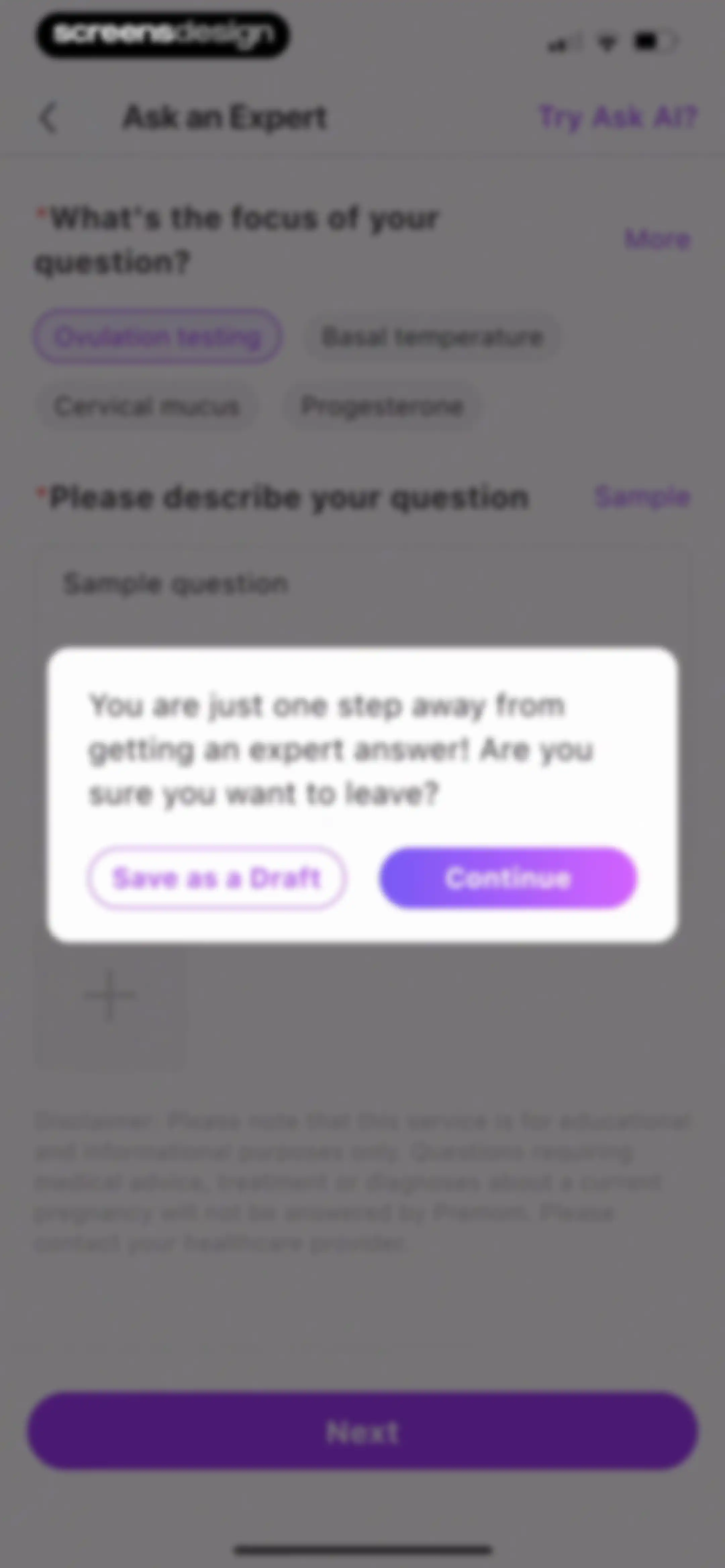 Premom-Ovulation Tracker, PCOS screen 179