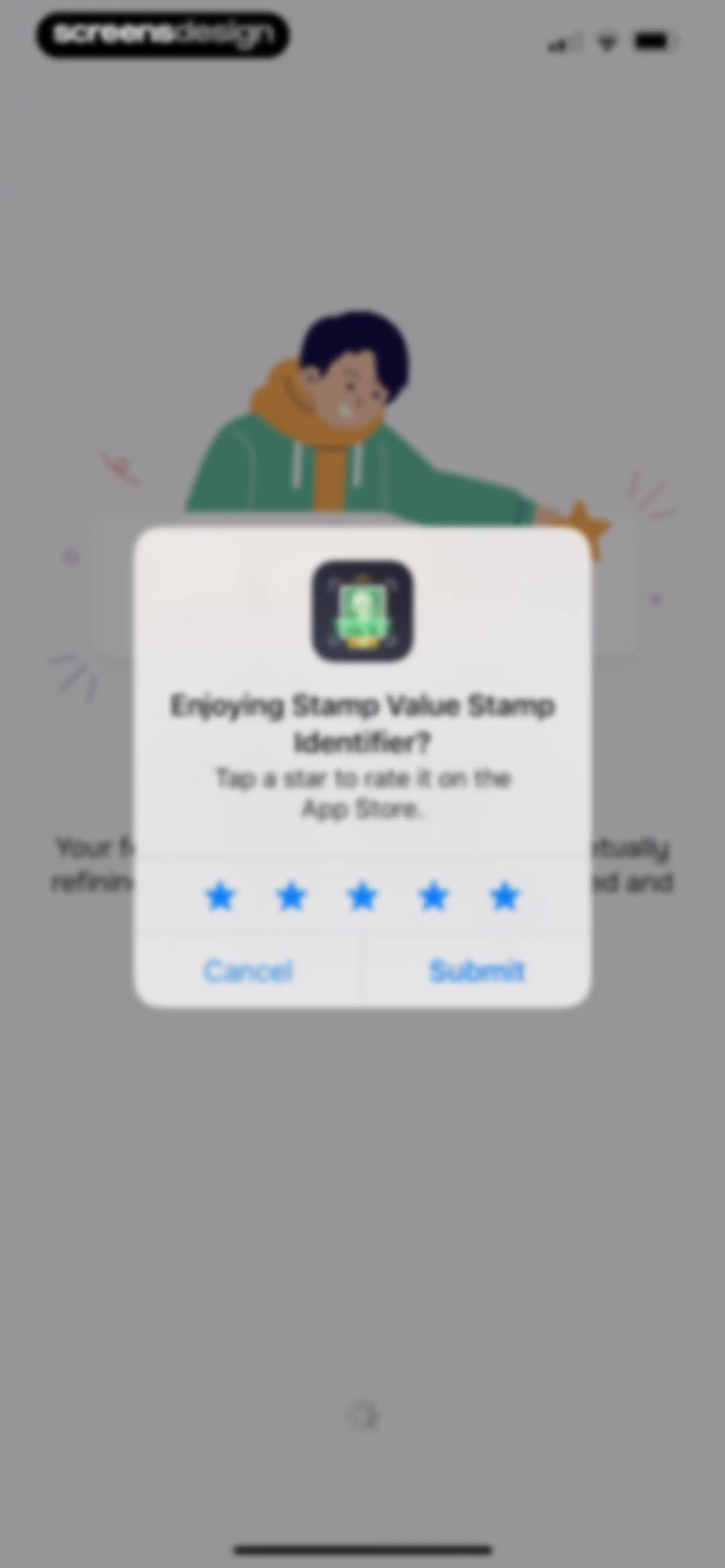 Stamp Value Stamp Identifier screen 6