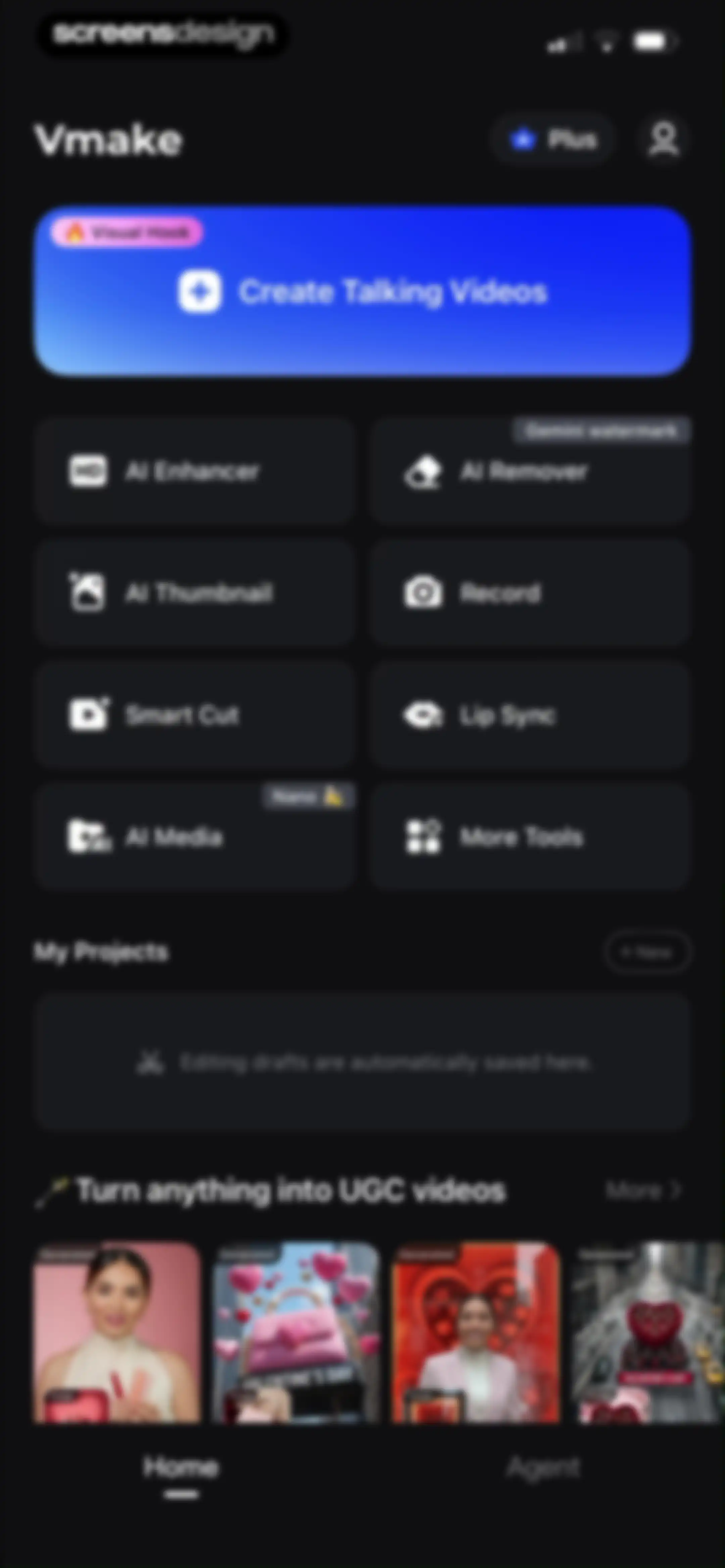 Vmake Labs: create viral video screen 13