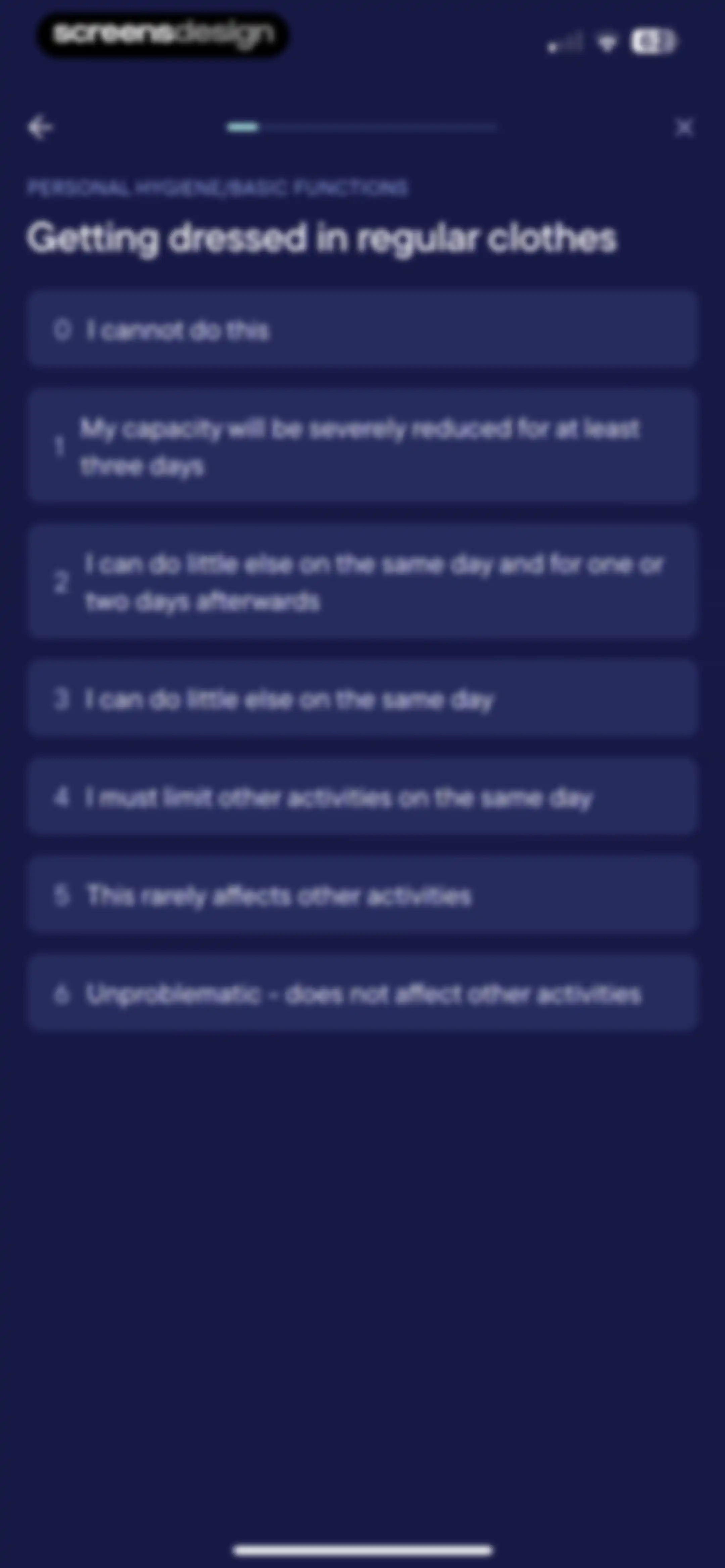 Visible: Pacing for illness screen 64