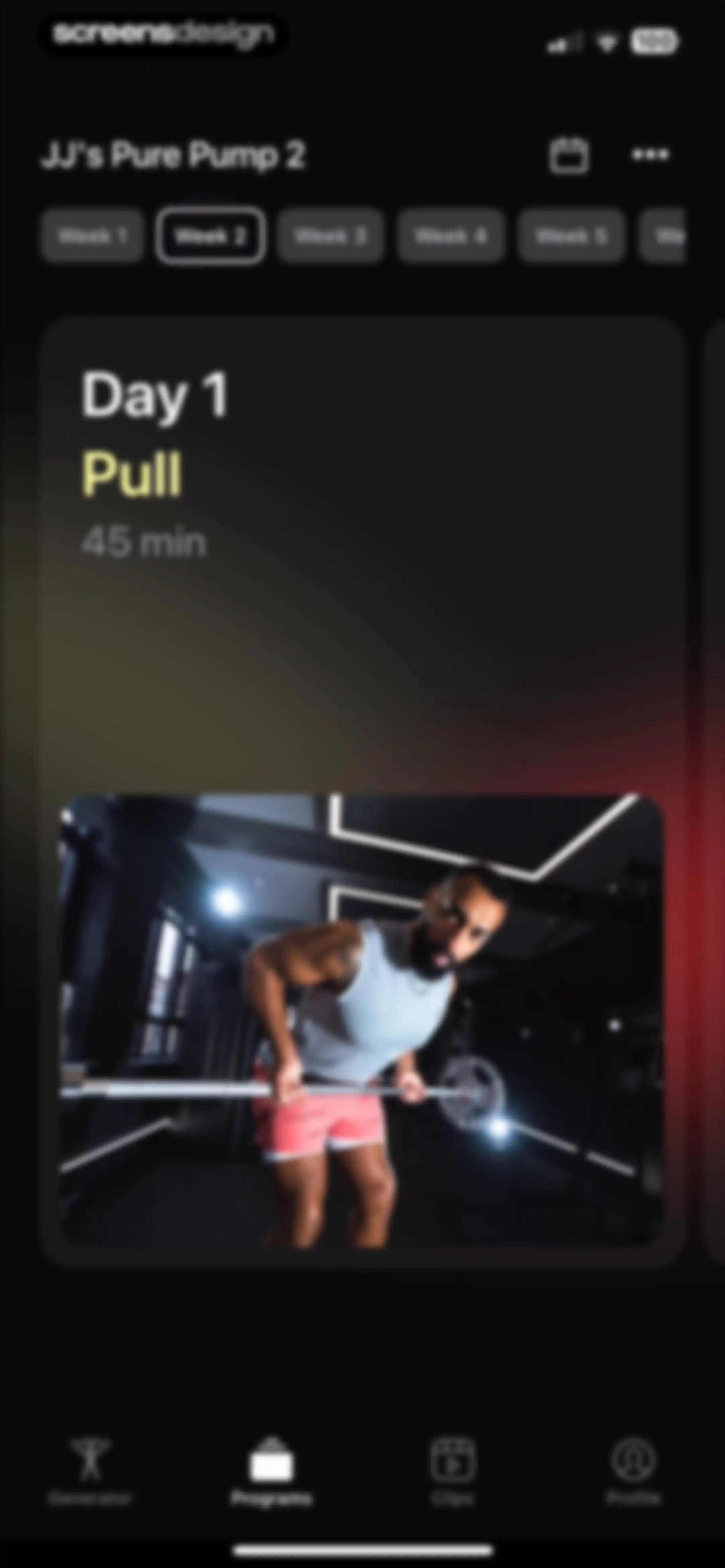 Peloton Strength+ screen 37