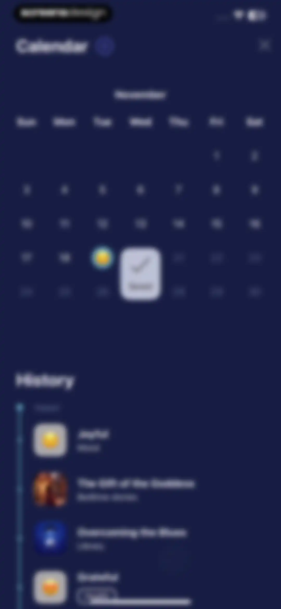 Mo Meditation, Sleep, Recovery screen 92