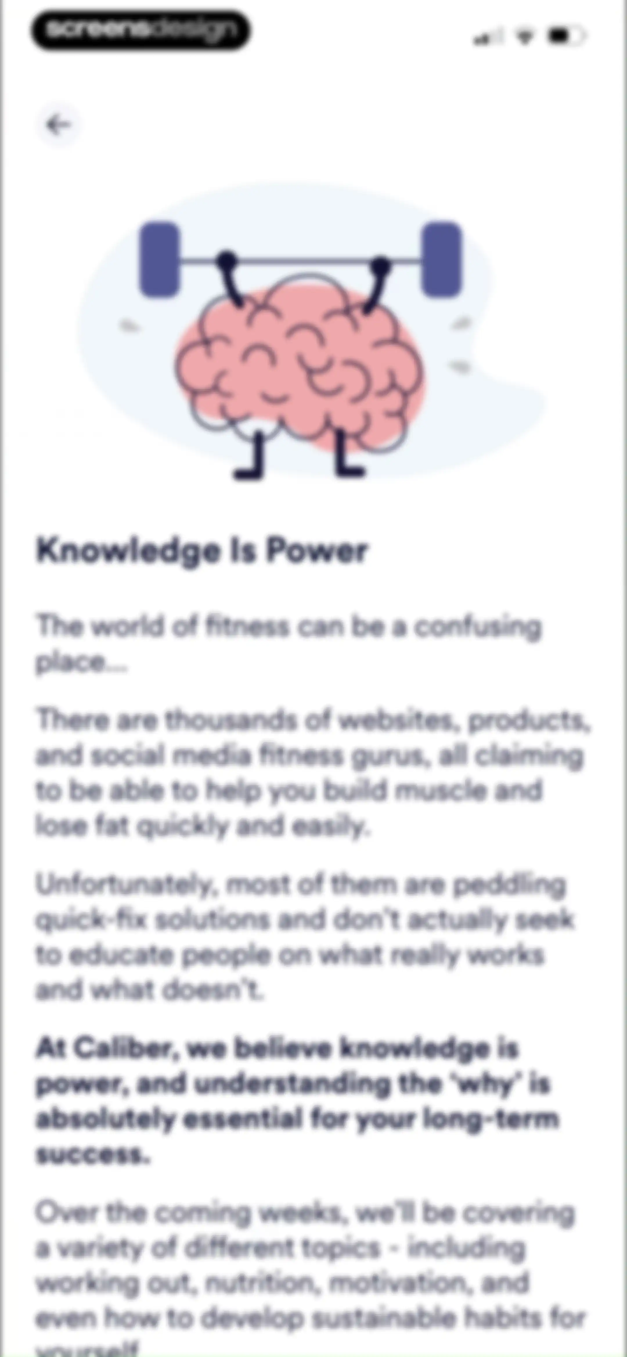 Caliber: Strength Training screen 114