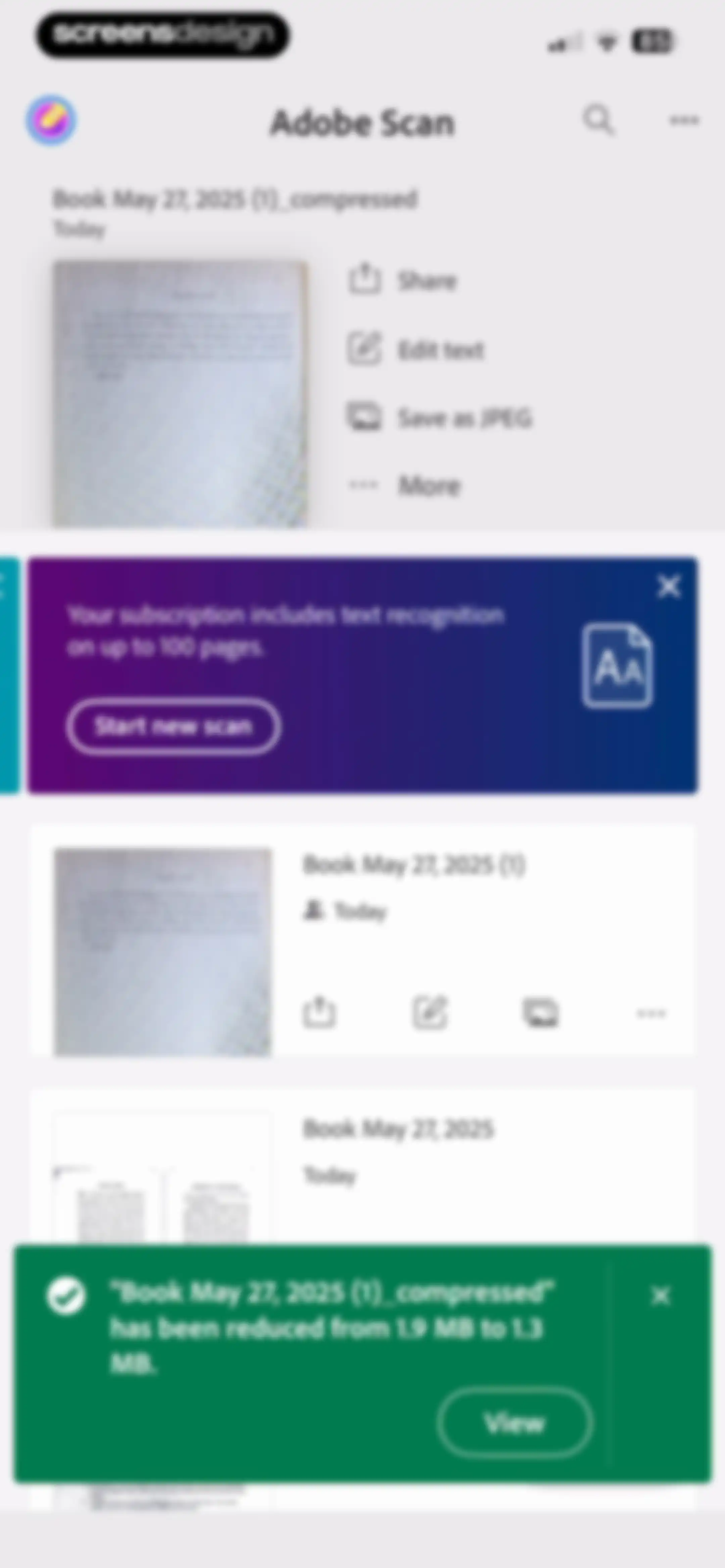 Adobe Scan: PDF & OCR Scanner screen 98